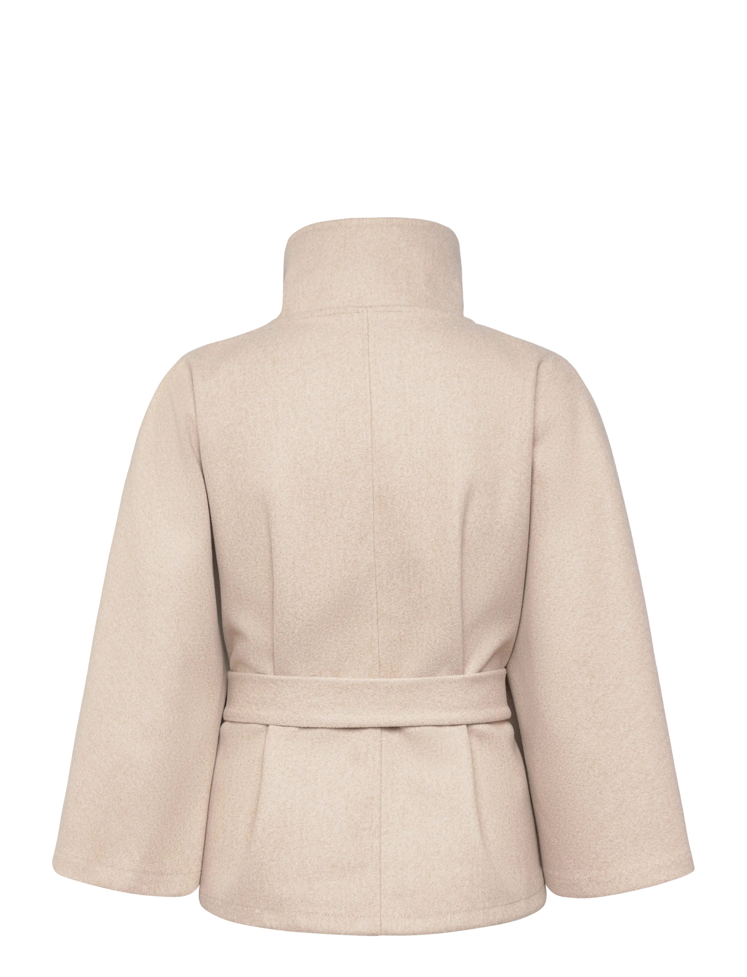 Gina Tricot - Belt cape jacket - vårjackor - beige melange (1186) - 1