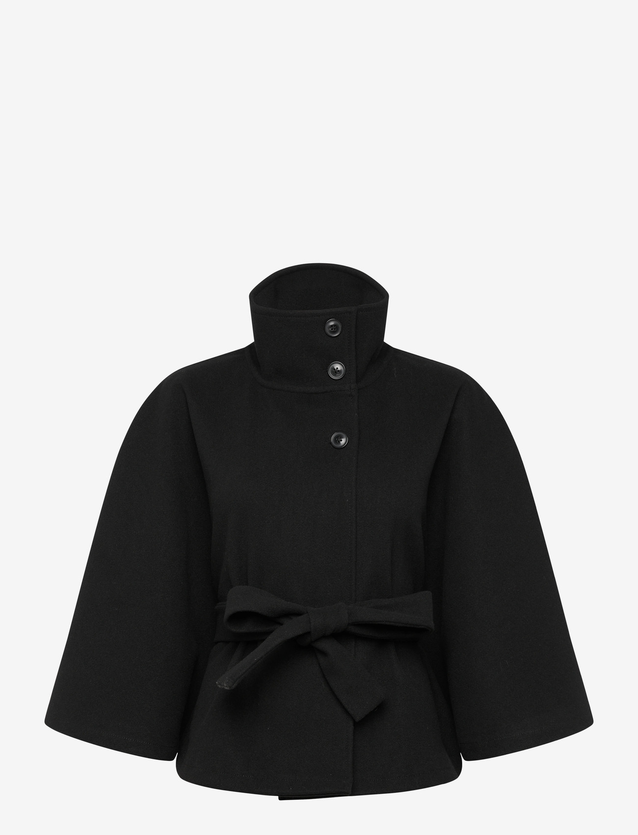 Gina Tricot - Belt cape jacket - spring jackets - black (9000) - 0