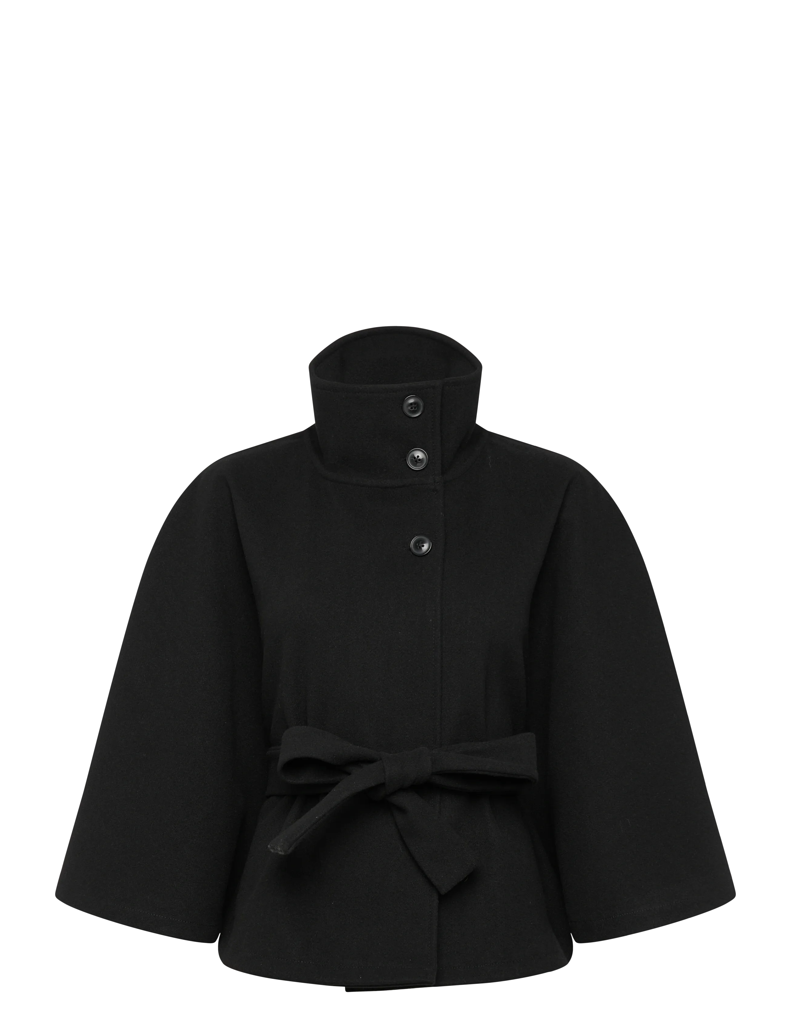 Gina Tricot Belt cape jacket - Gina Tricot - BLACK (9000) / black