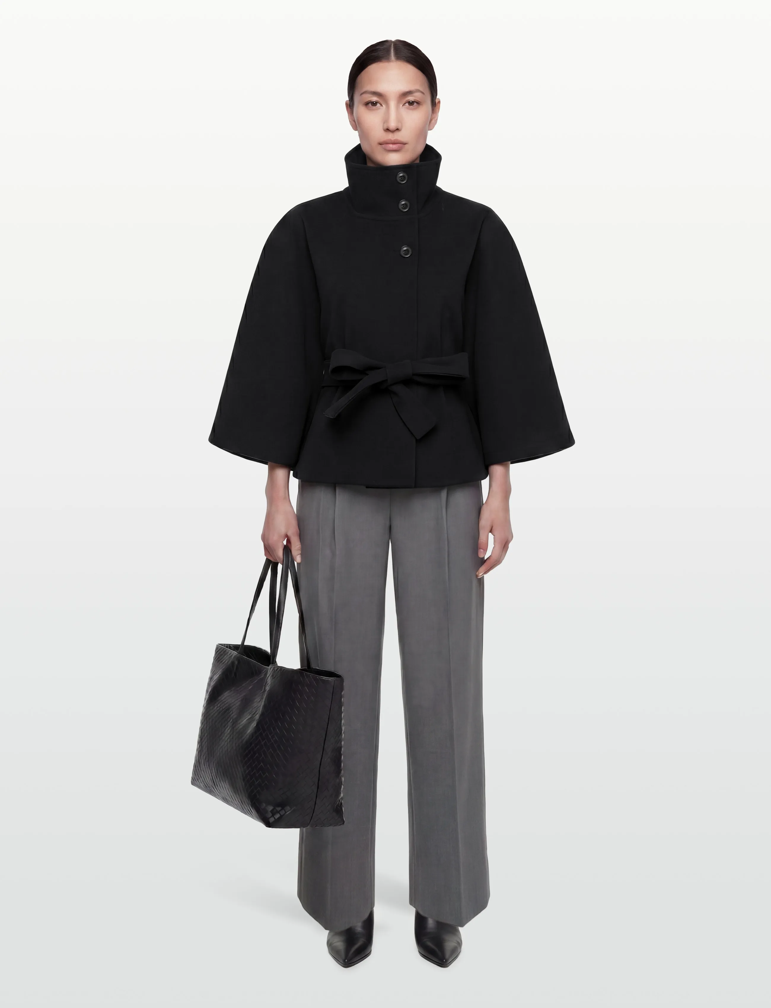Gina Tricot Belt cape jacket - Gina Tricot - BLACK (9000) / black