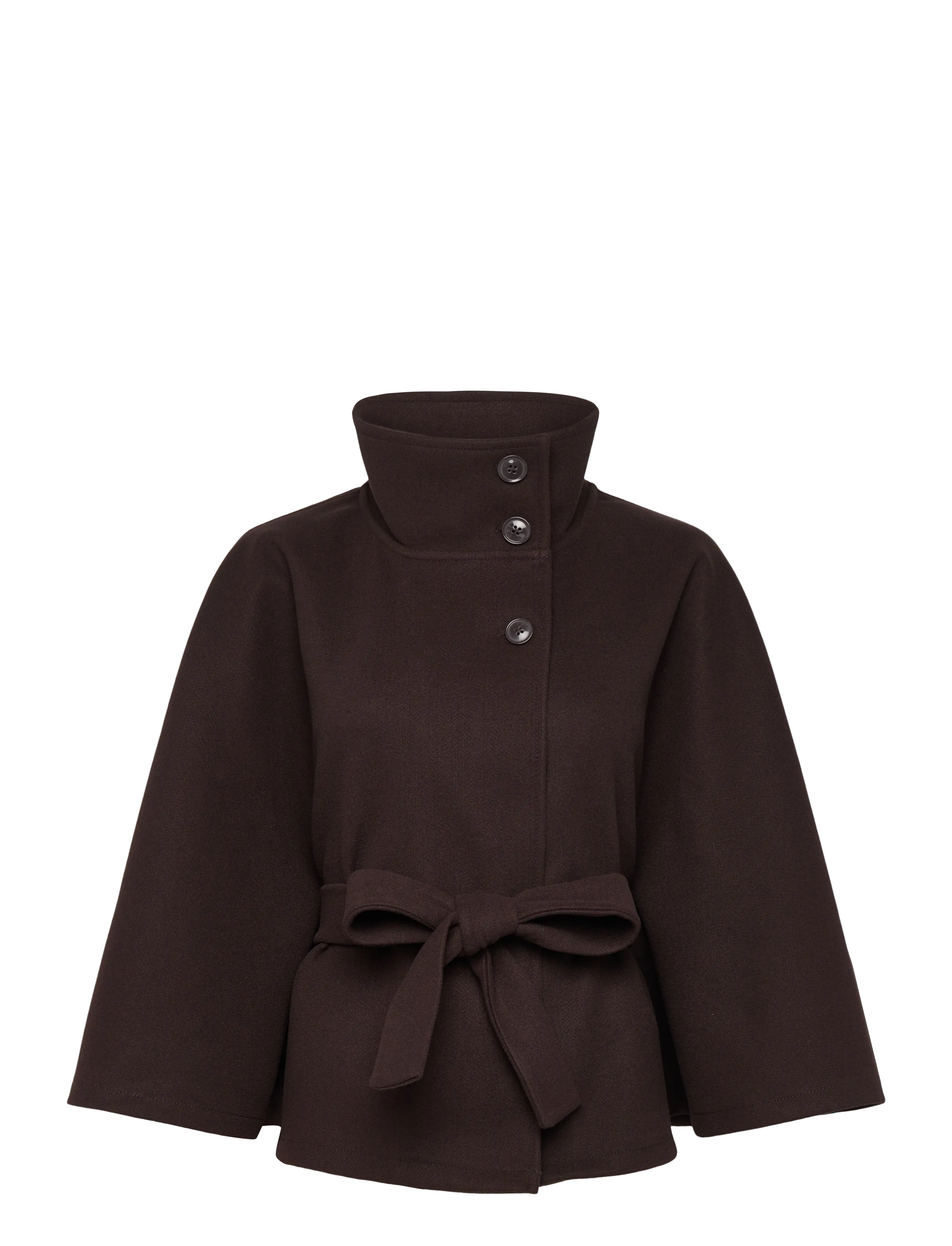 Gina Tricot Belt cape jacket - Jakker & Frakker - MOLE (7382) / brown