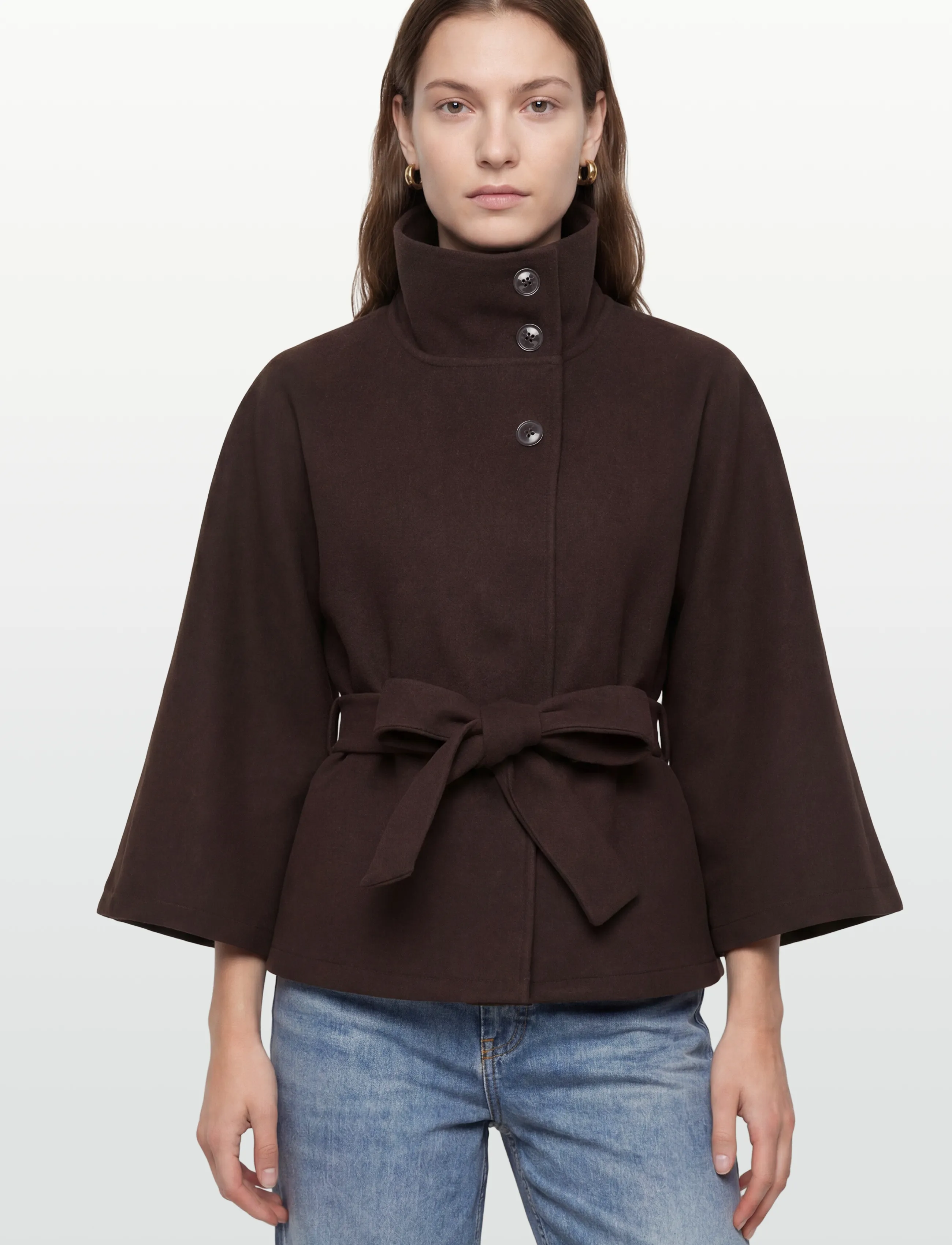 Gina Tricot - Belt cape jacket - pavasara jakas - mole (7382) - 3