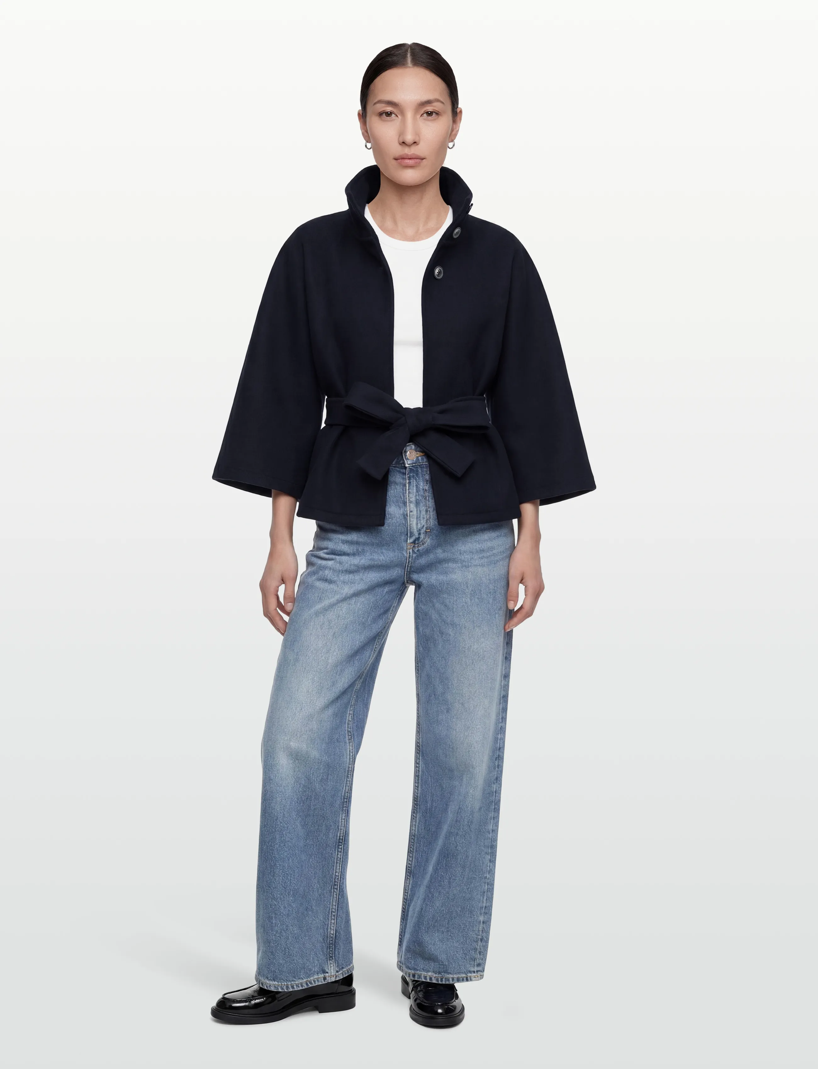 Gina Tricot Belt cape jacket - Gina Tricot - NAVY (5998) / navy