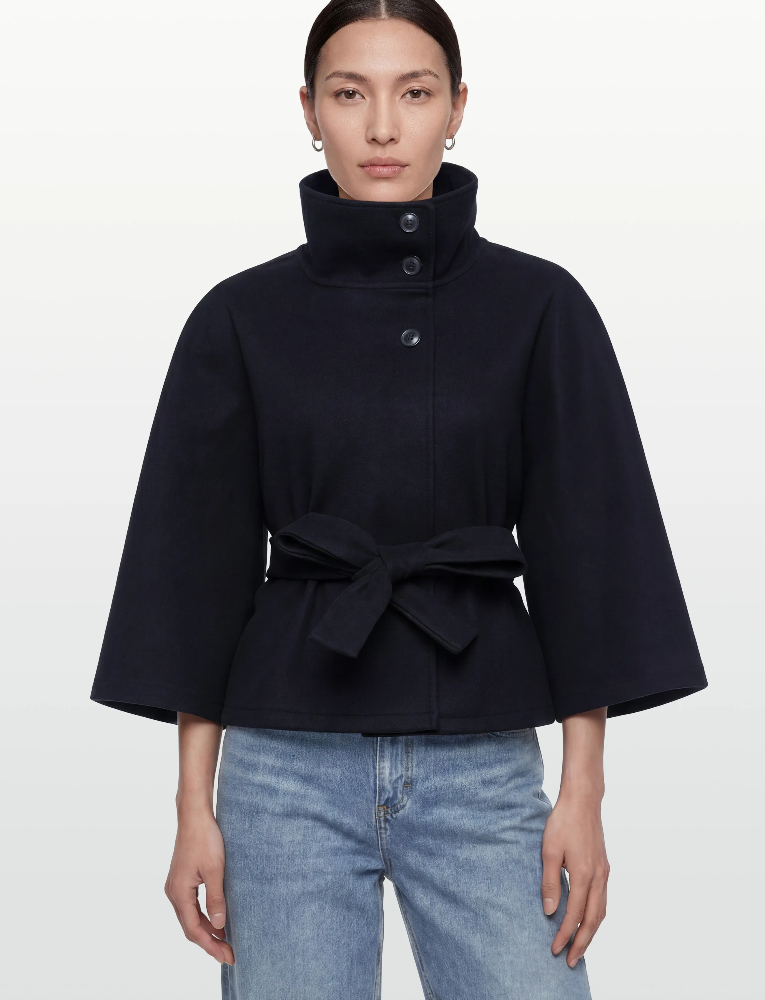 Gina Tricot - Belt cape jacket - kurtki wiosenne - navy (5998) - 3