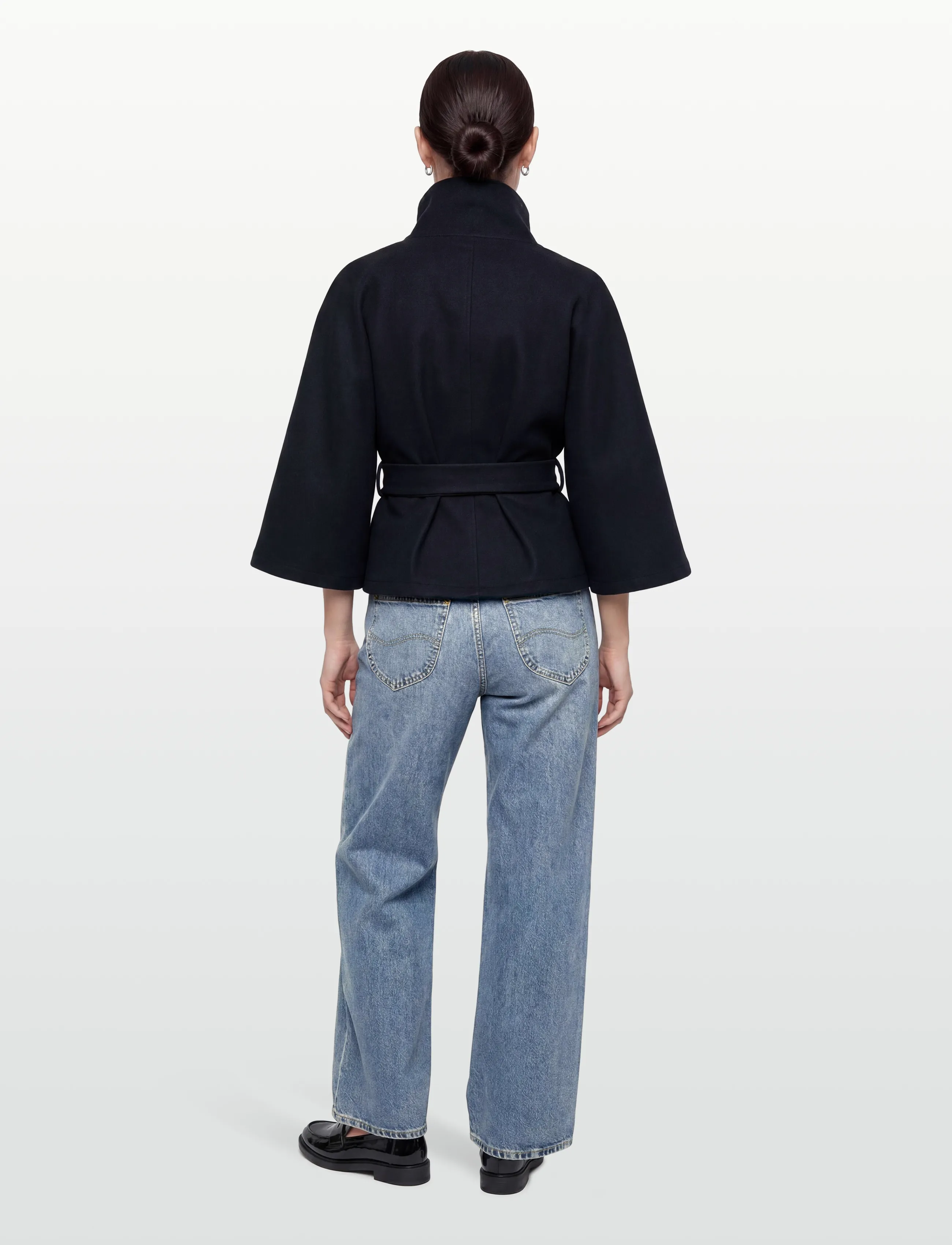 Gina Tricot - Belt cape jacket - kurtki wiosenne - navy (5998) - 4