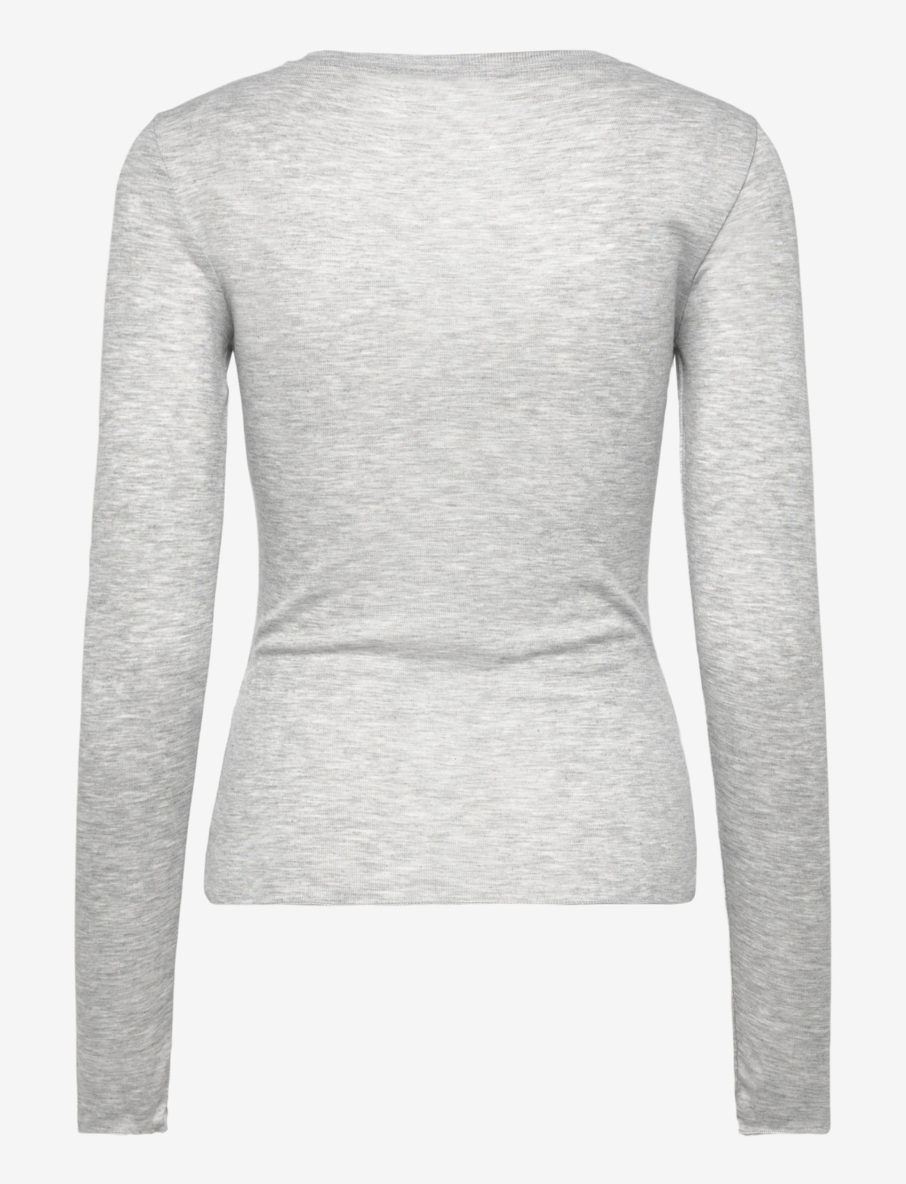 Gina Tricot - Sheer top - langærmede toppe - lt greymelange (8049) - 1