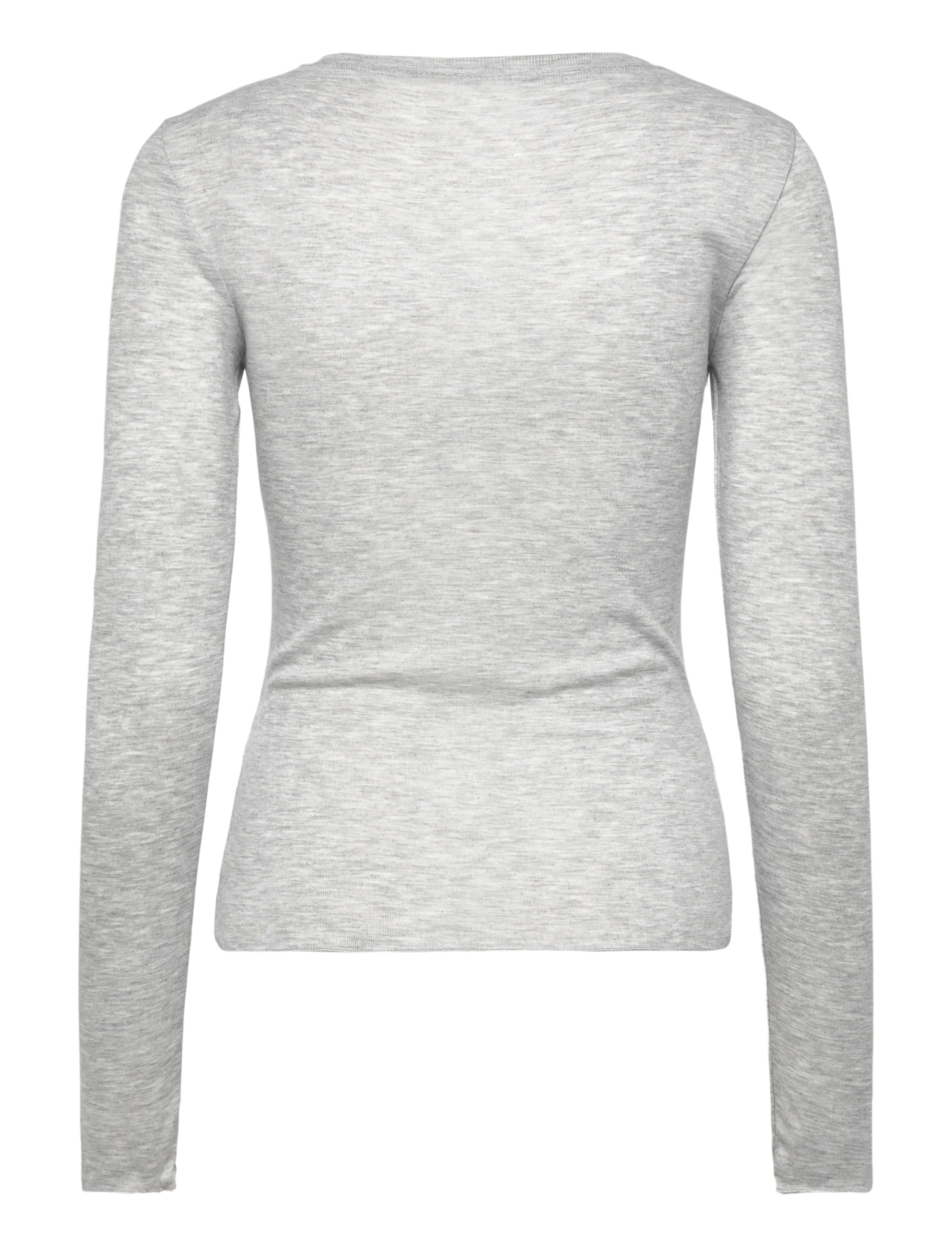 Gina Tricot - Sheer top - pikkade varrukatega alussärgid - lt greymelange (8049) - 1