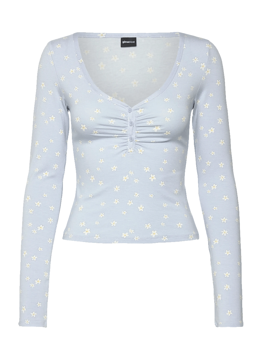 Gina Tricot - Buttoned up top - oberteile - simple flower (9051) - 0