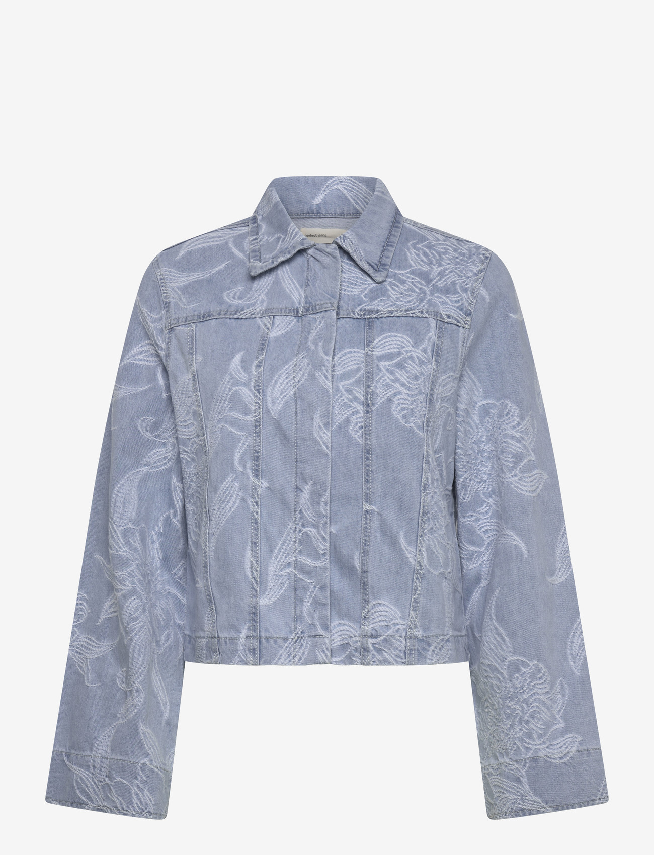 Gina Tricot - Embroidery denim shirt - kevadjoped - blue - 0