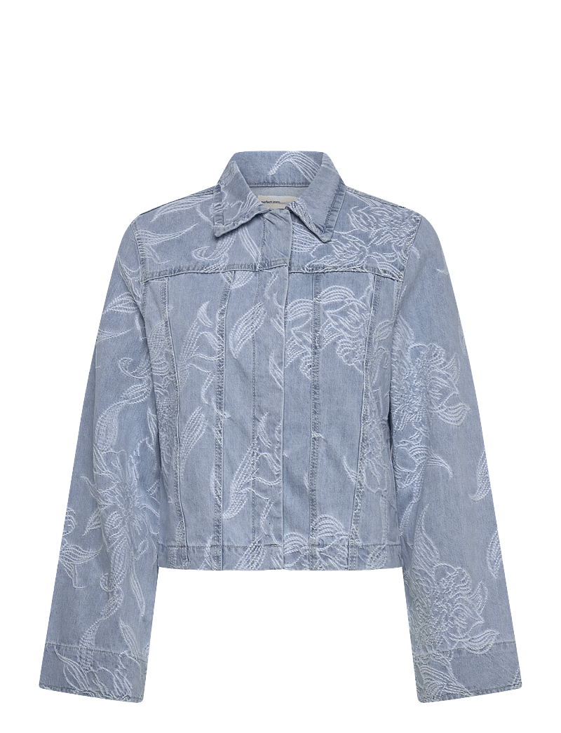 Gina Tricot - Embroidery denim shirt - kevadjoped - blue - 0
