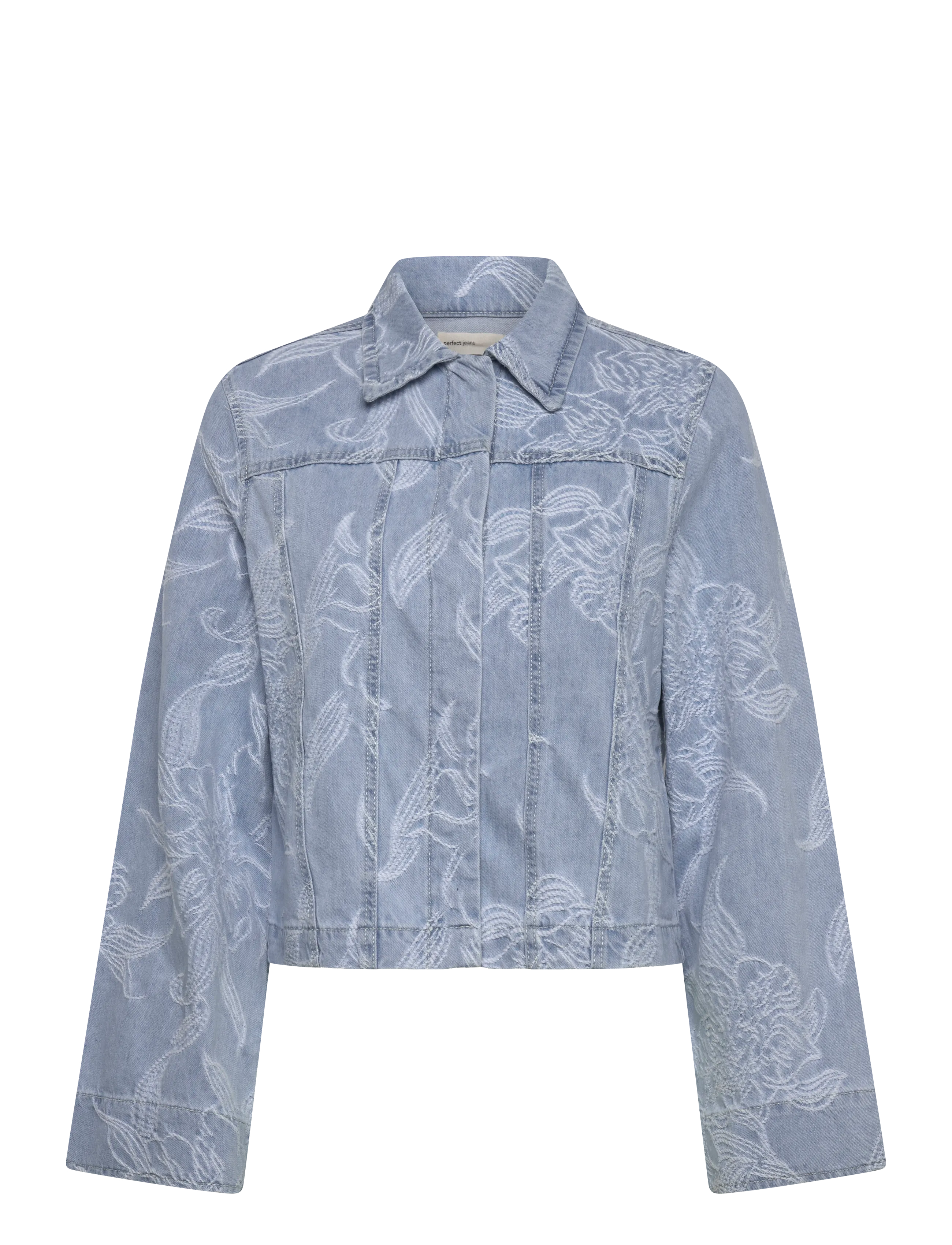 Gina Tricot - Embroidery denim shirt - denimskjorter - blue - 1