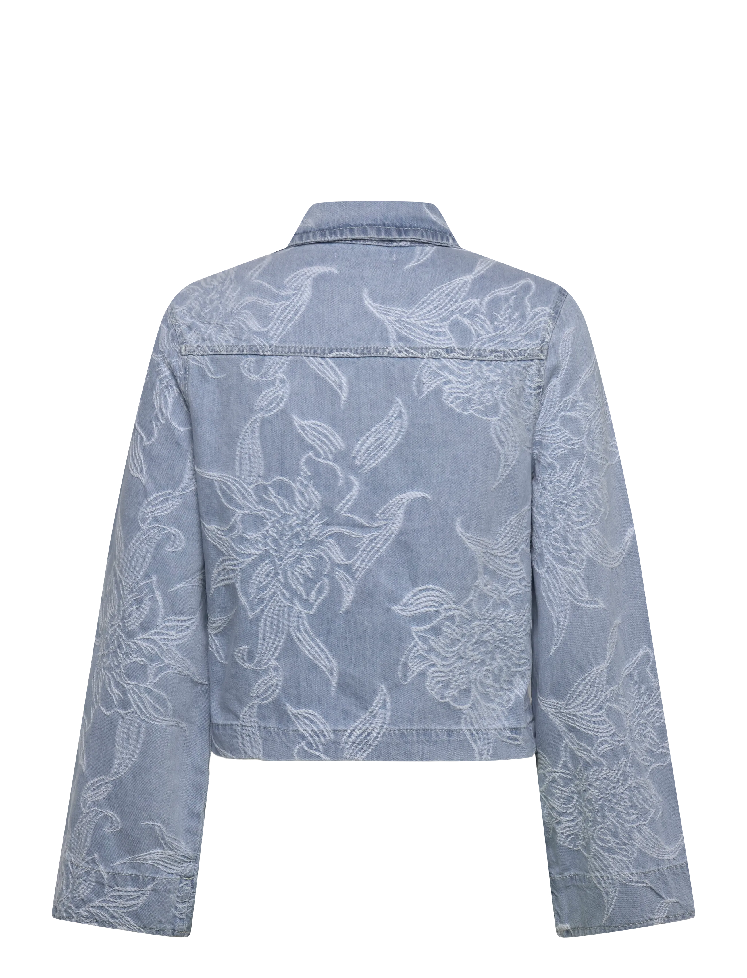 Gina Tricot - Embroidery denim shirt - denimskjorter - blue - 2
