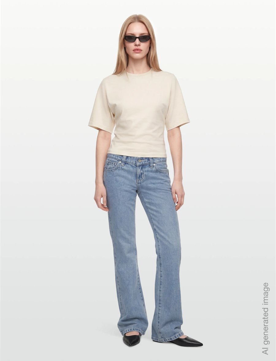 Gina Tricot - Fitted top - lühikeste varrukatega pluusid - gardenia (1496) - 0