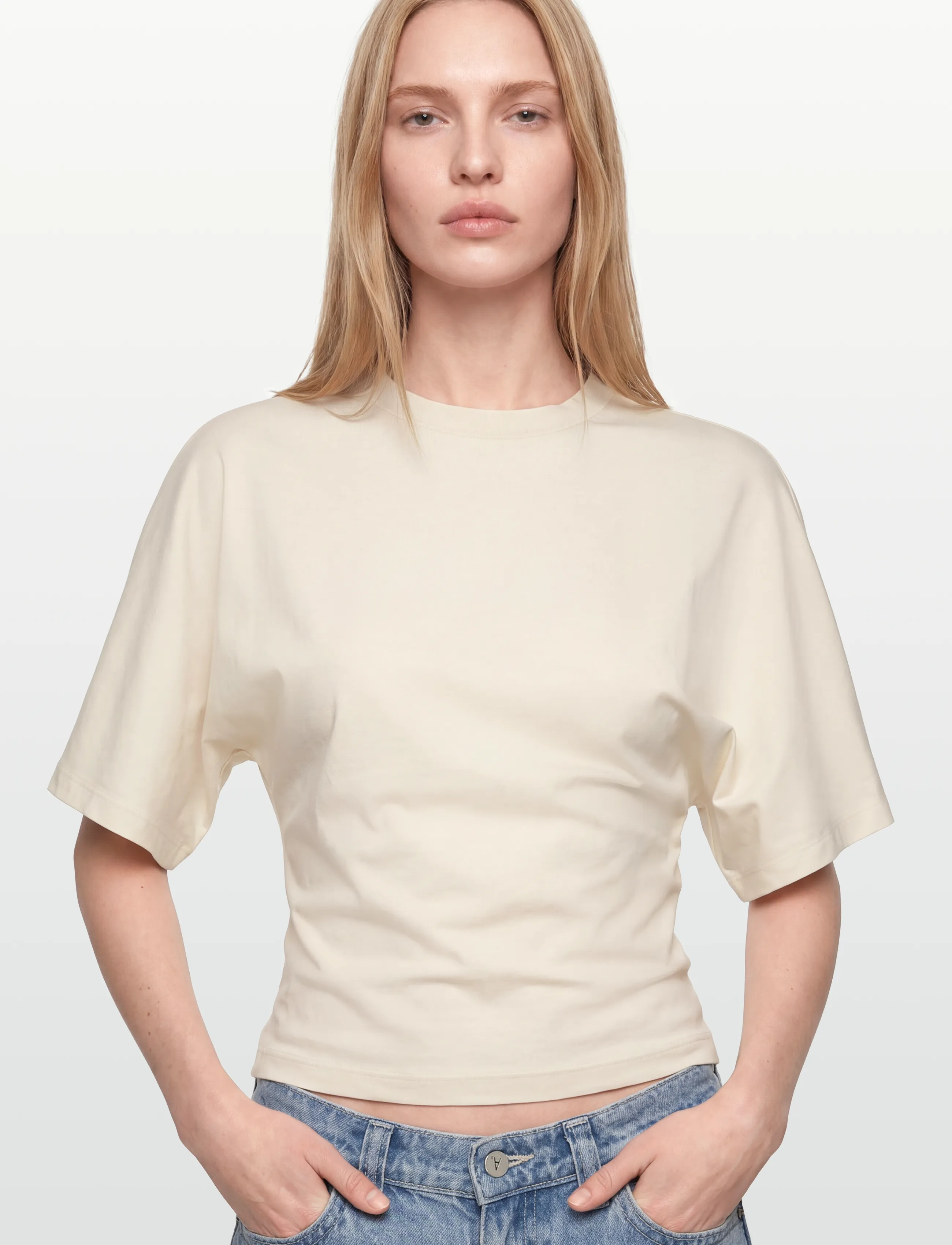 Gina Tricot - Fitted top - kortärmade blusar - gardenia (1496) - 3