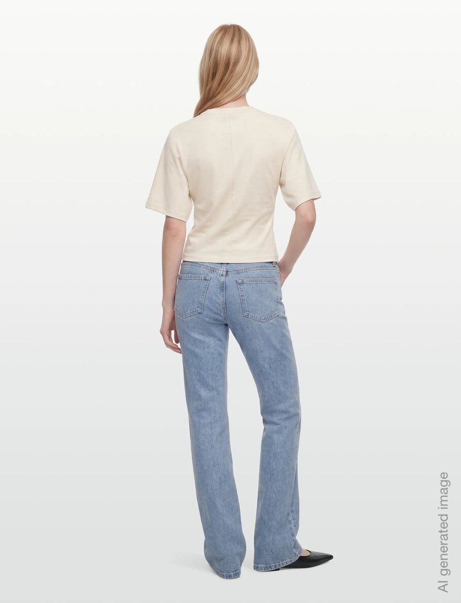 Gina Tricot - Fitted top - lühikeste varrukatega pluusid - gardenia (1496) - 4