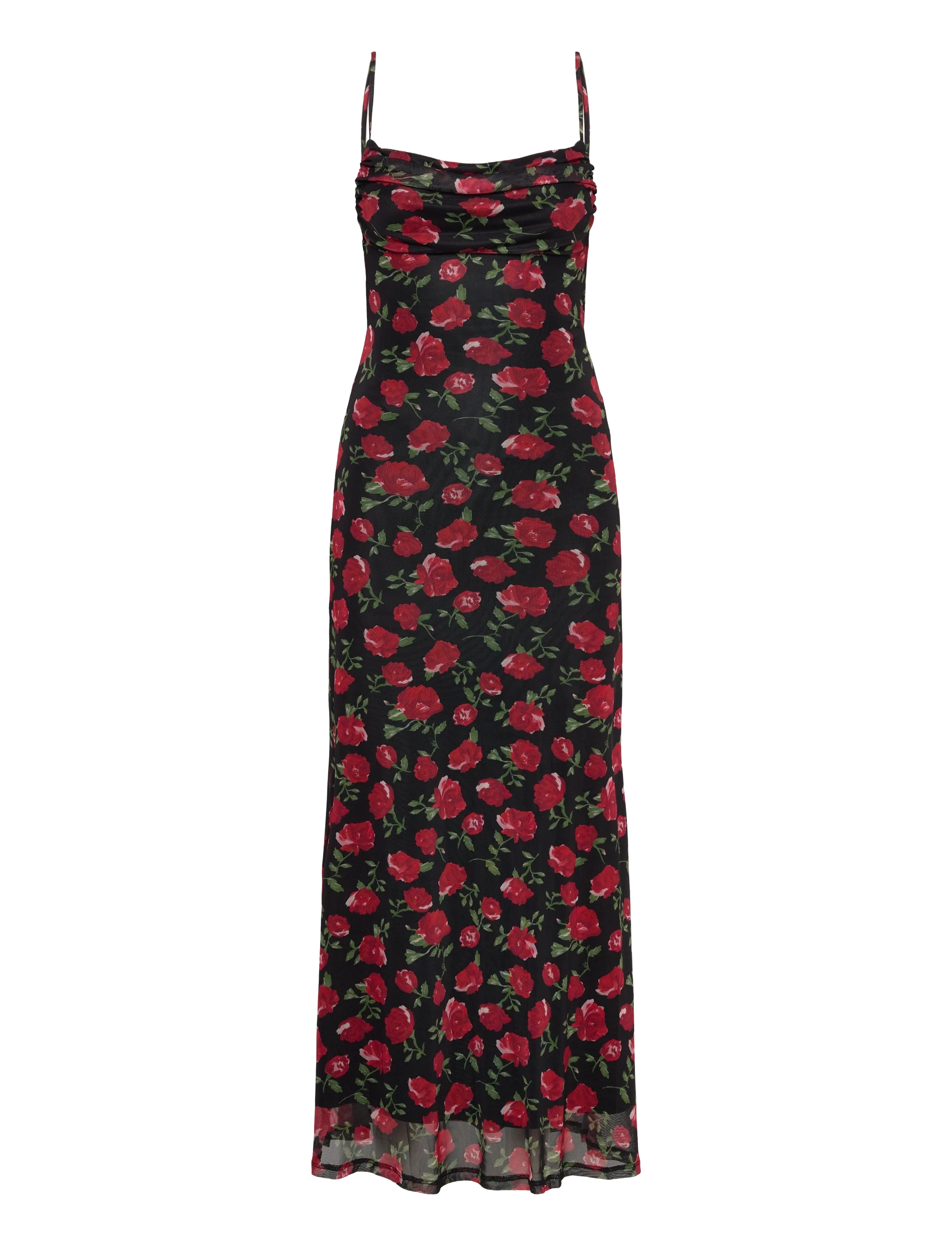 Gina Tricot Mesh maxi dress - Nyheter - ROSE/AOP / multi
