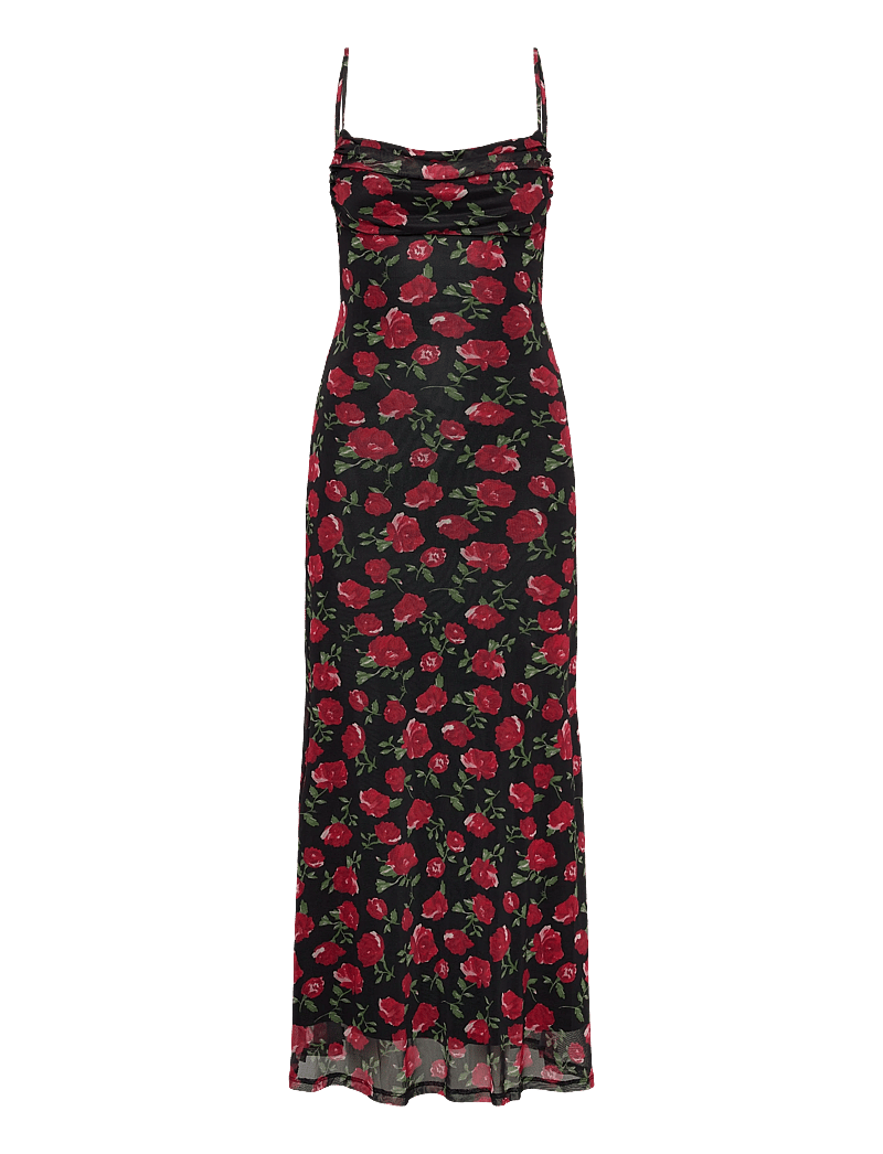 Gina Tricot - Mesh maxi dress - robes moulantes - rose/aop - 1