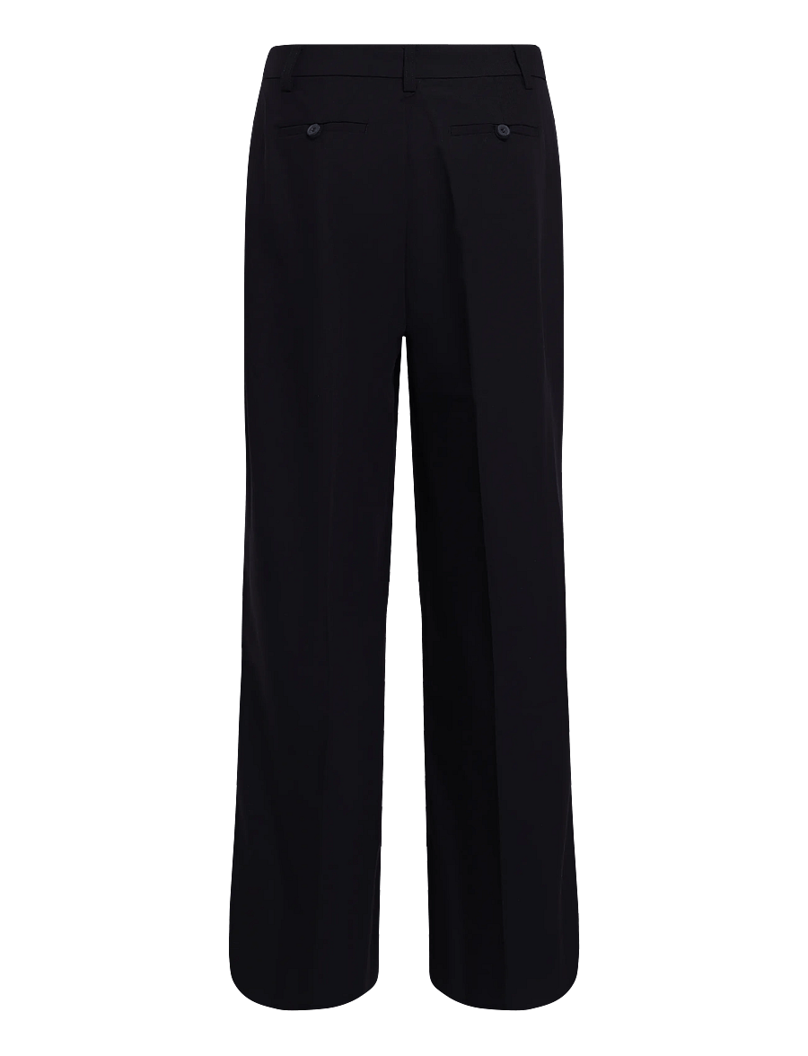 Gina Tricot - Wide pleated trousers - kostymbyxor - black (9000) - 1