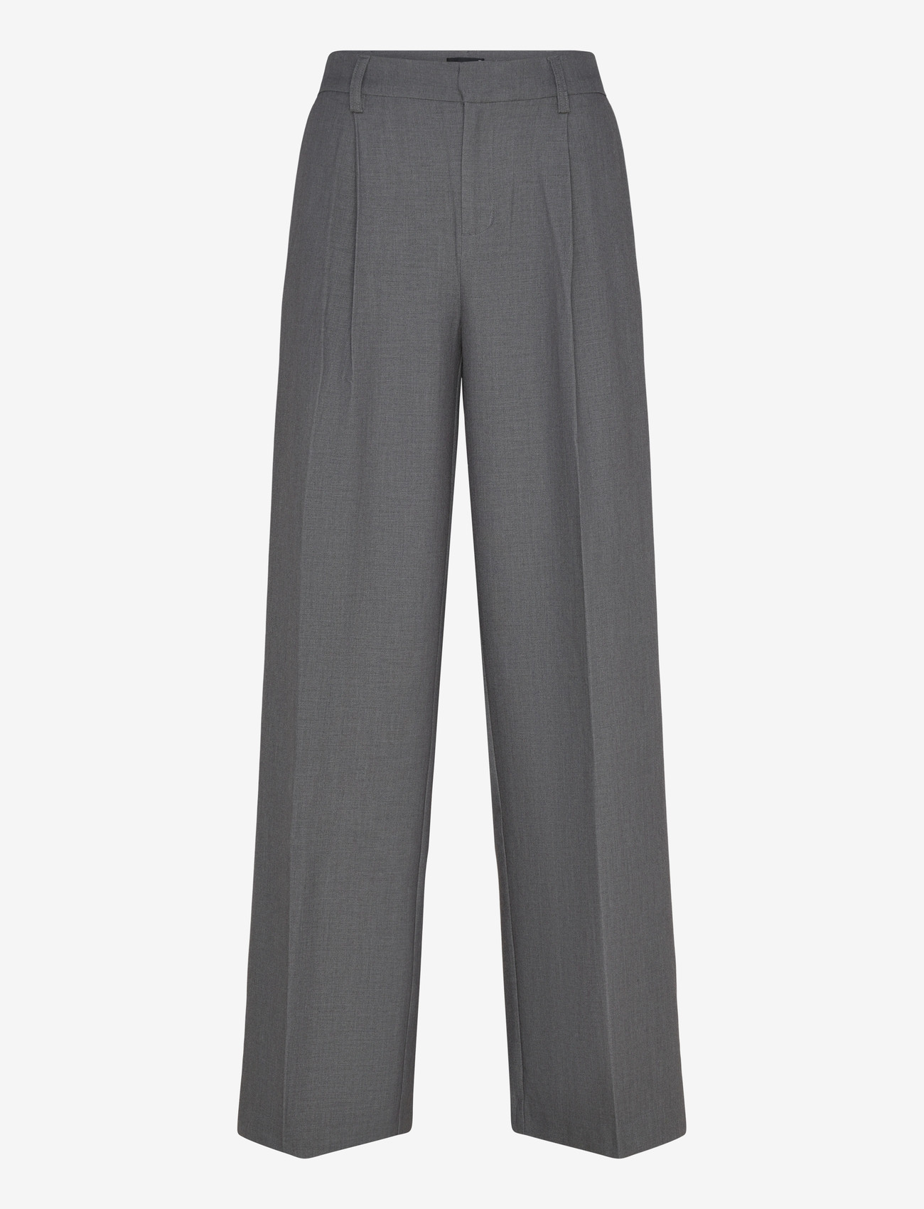 Gina Tricot - Wide pleated trousers - tailored trousers - dark grey (9018) - 0
