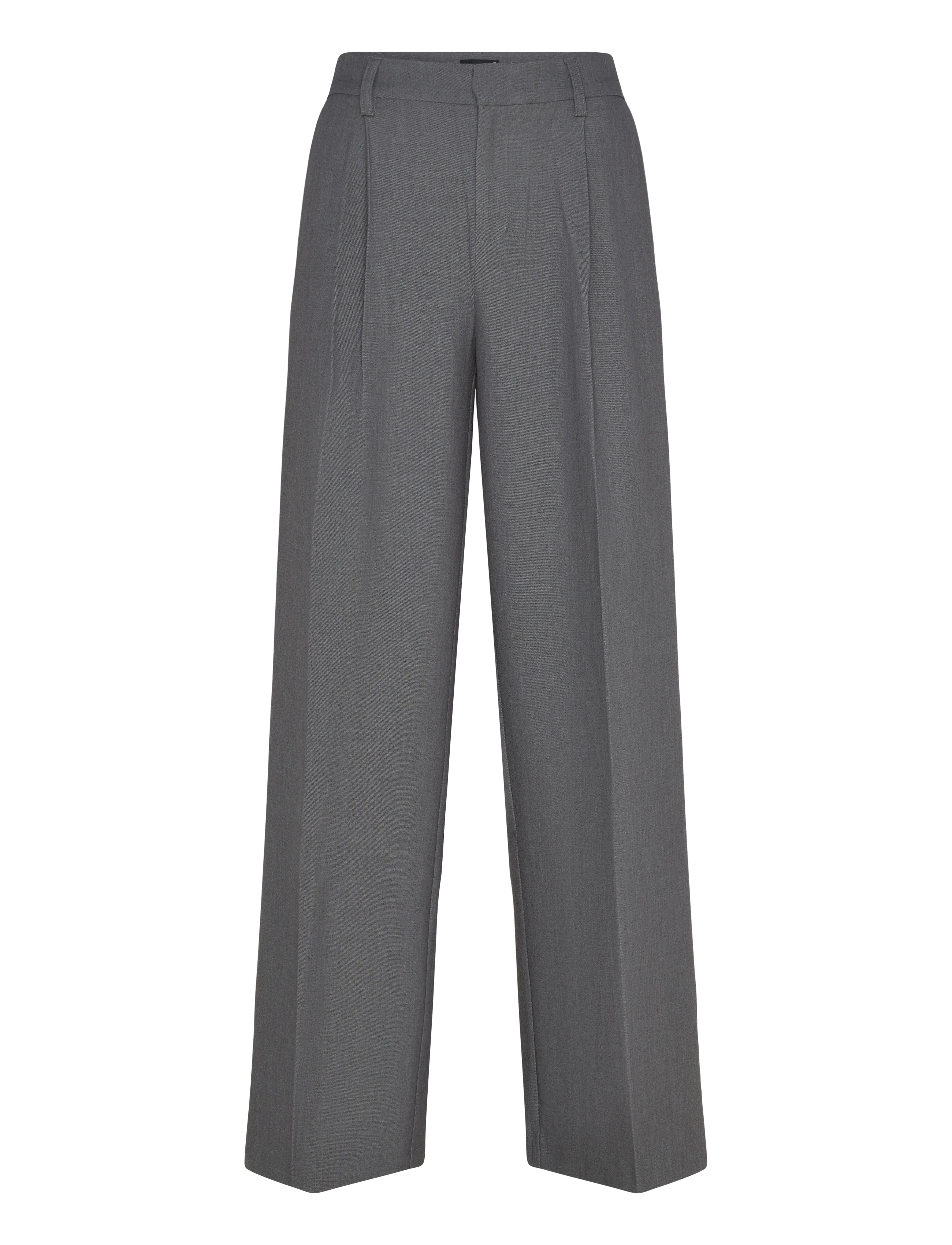 Gina Tricot Wide pleated trousers - Vardagsstil - DARK GREY (9018) / grey