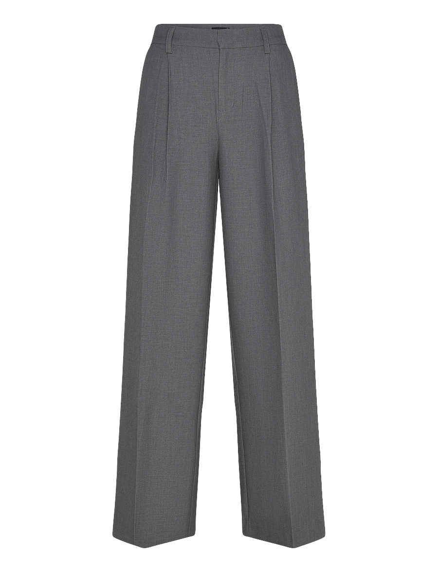 Gina Tricot - Wide pleated trousers - kostymbyxor - dark grey (9018) - 1