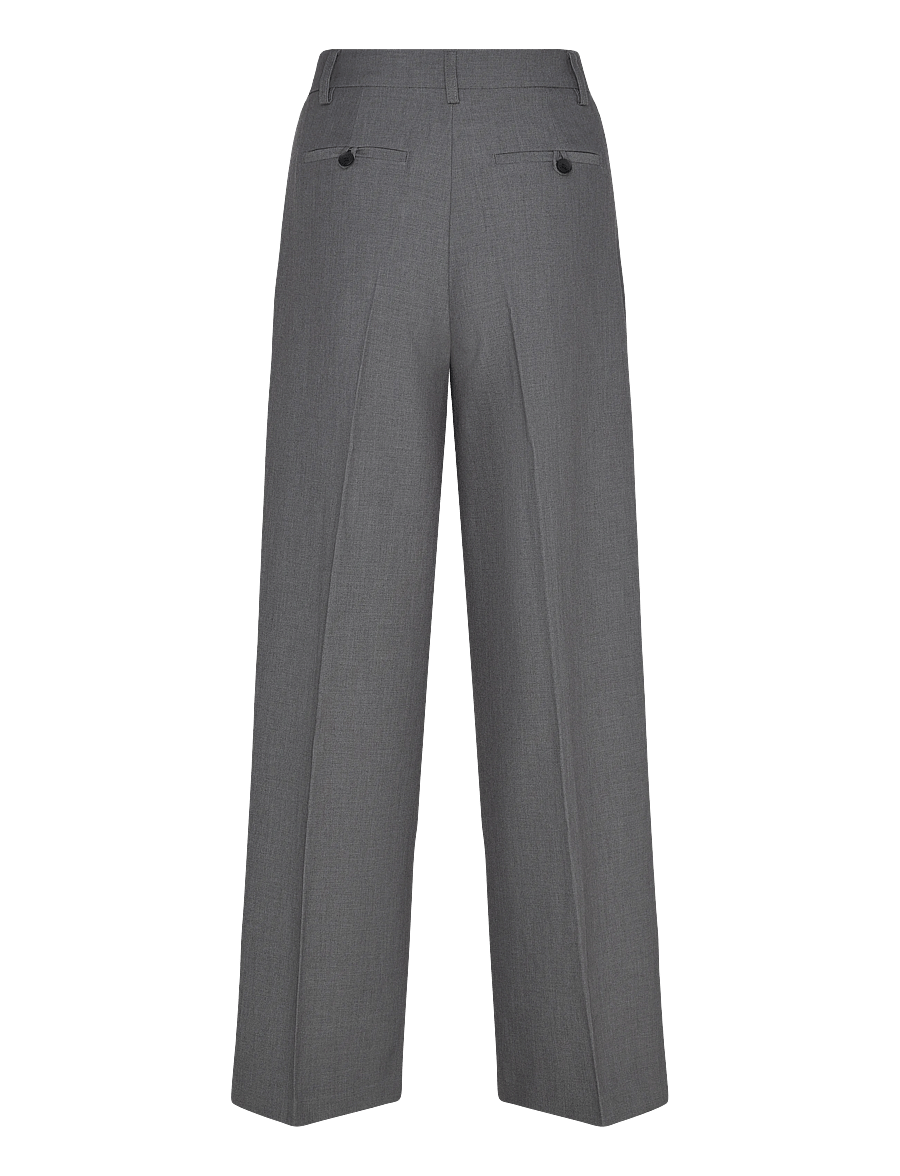 Gina Tricot - Wide pleated trousers - kostymbyxor - dark grey (9018) - 2
