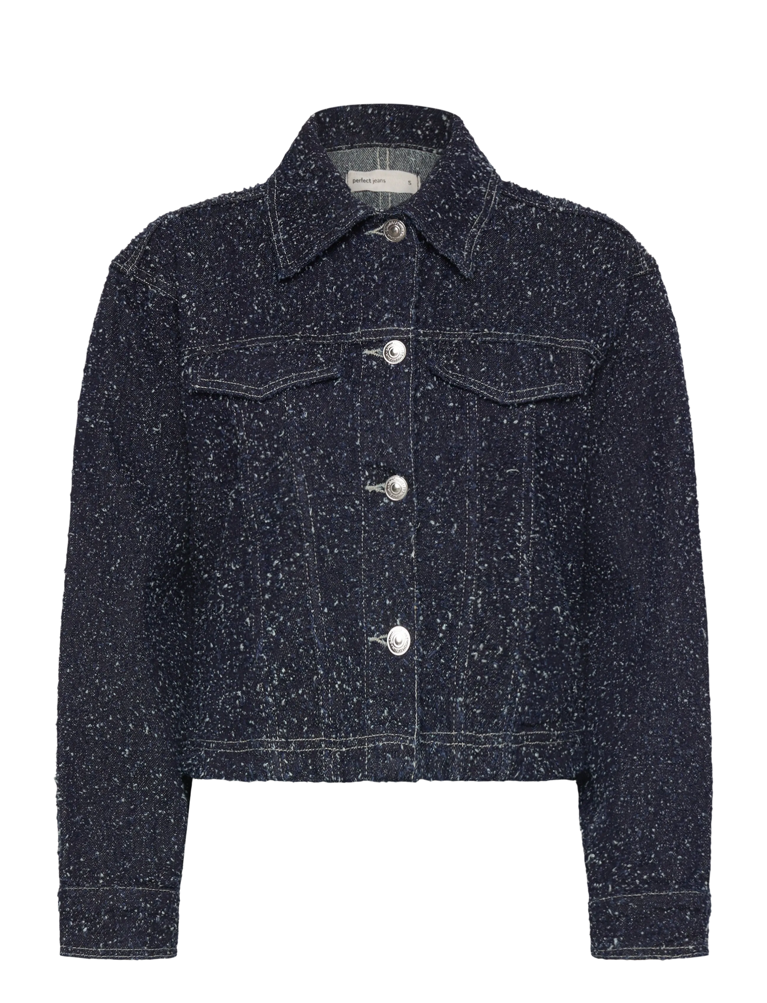 Gina Tricot Peplum boucle denim jacket - Frühlingsjacken - RINSE / navy
