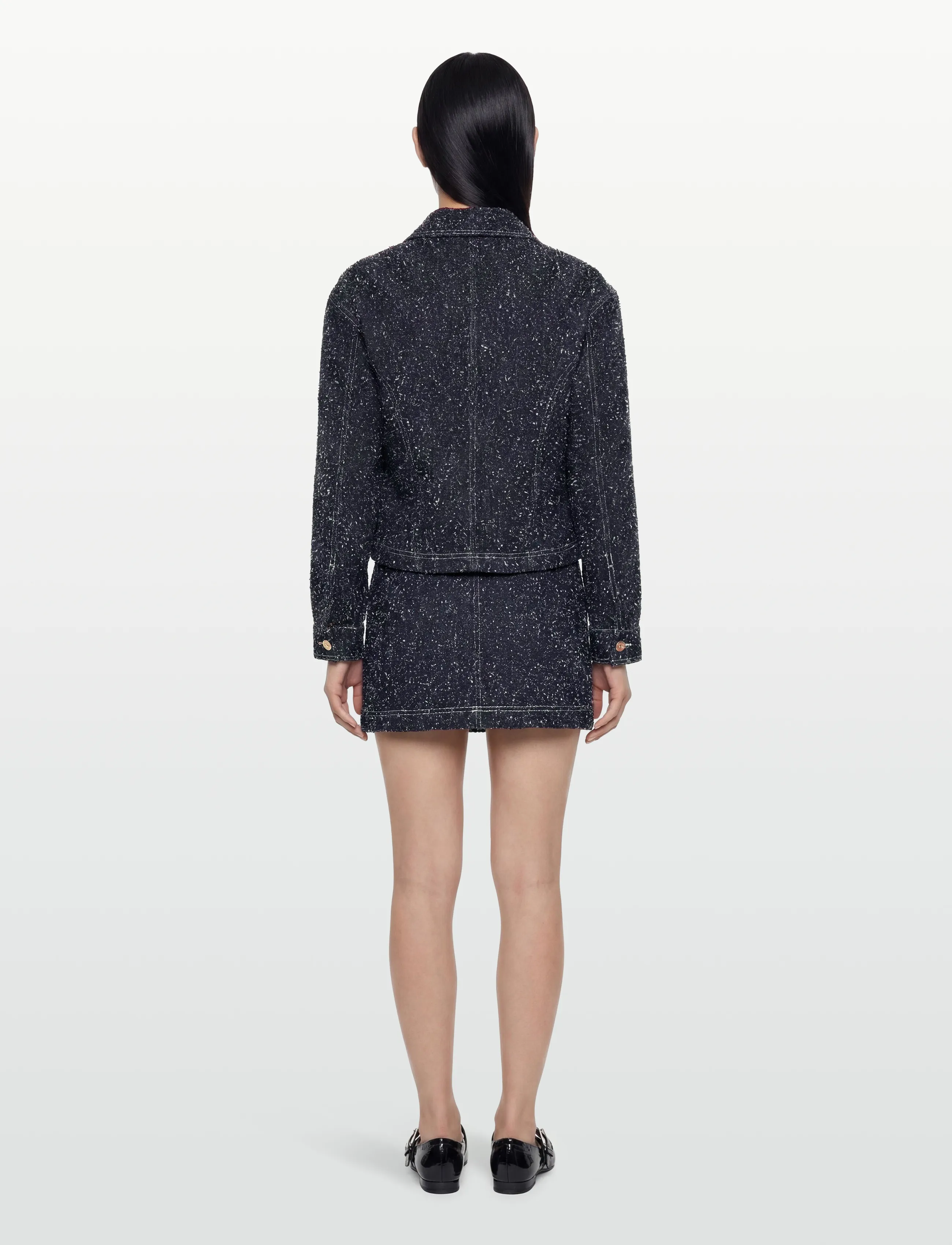 Gina Tricot - Peplum boucle denim jacket - spring jackets - rinse - 4