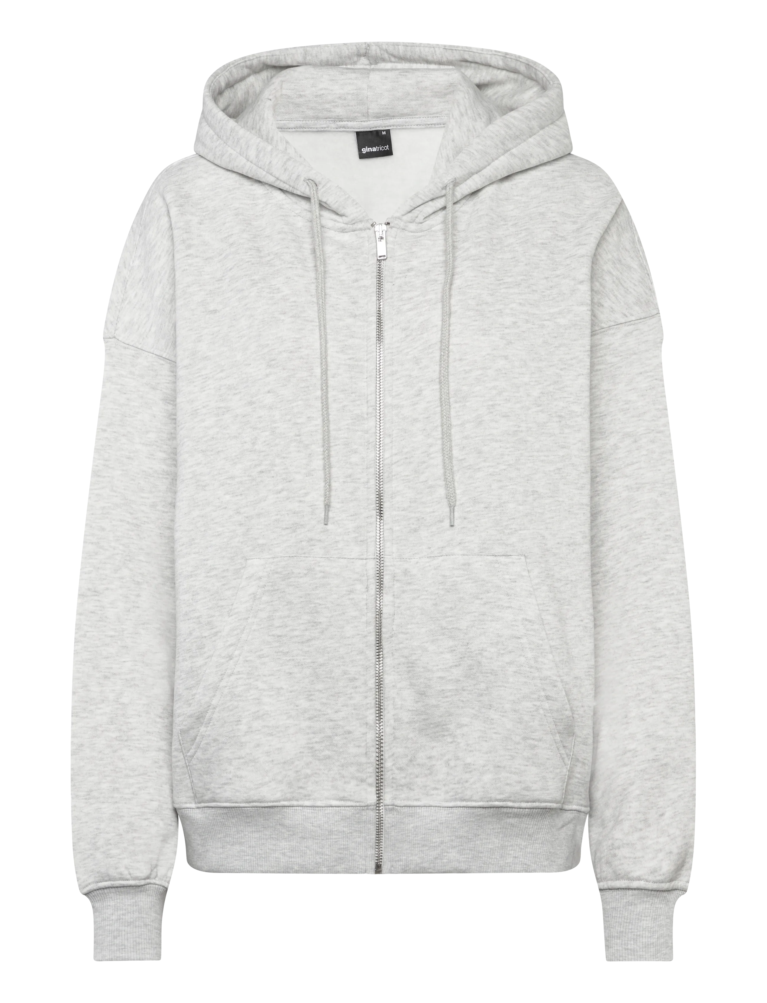 Gina Tricot Zip hoodie - Sweatshirts - LT GREY MELANGE / grey