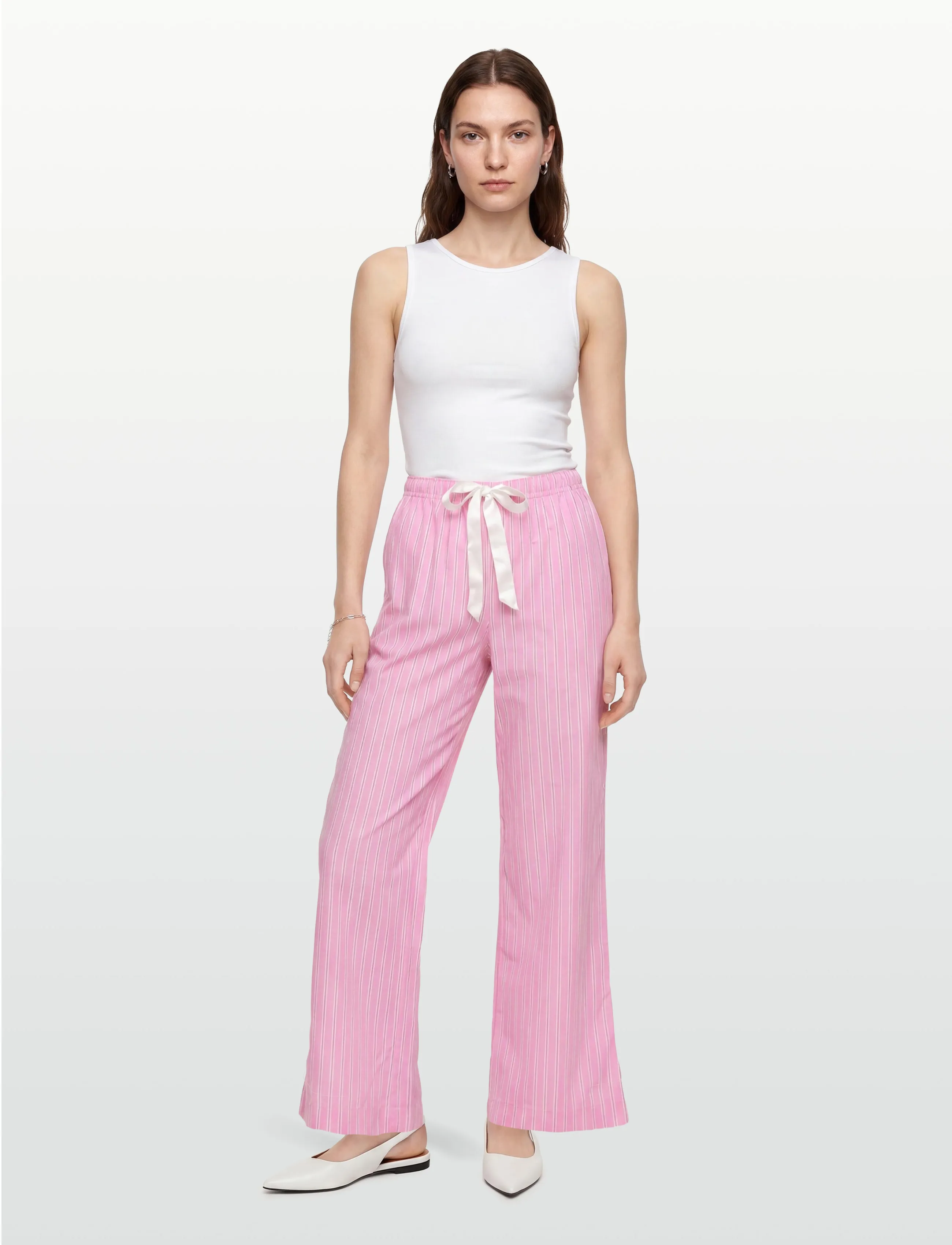 Gina Tricot - Poplin pyjamas trousers - pyjama pants - pink stripe - 0