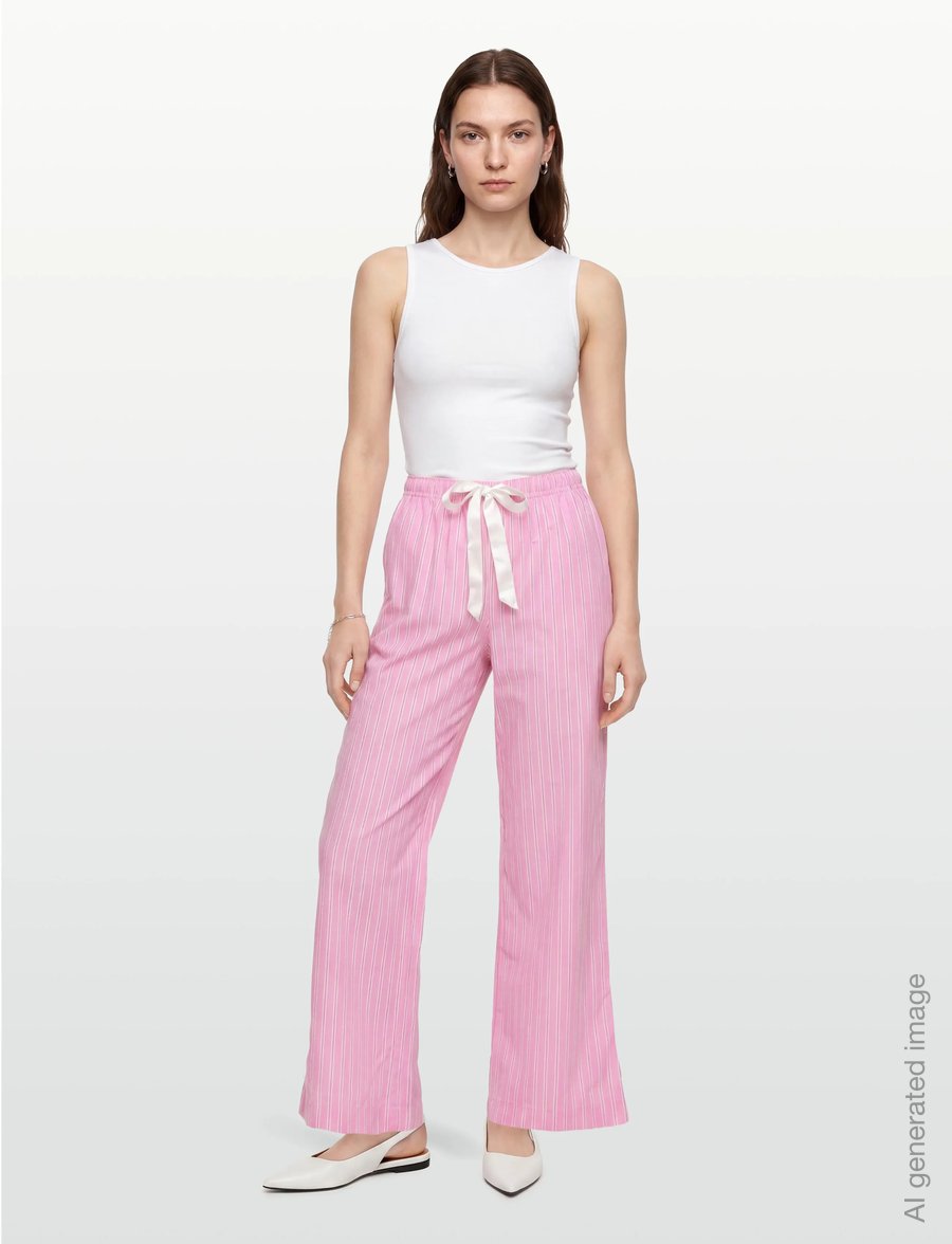 Gina Tricot - Poplin pyjamas trousers - pyjamasbyxor - pink stripe - 0
