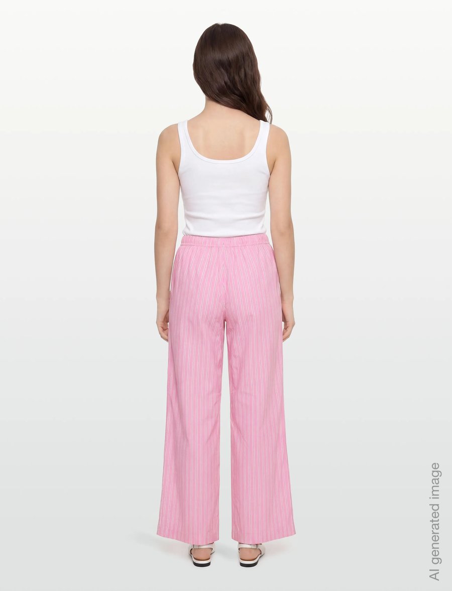 Gina Tricot - Poplin pyjamas trousers - pyjamasbyxor - pink stripe - 4