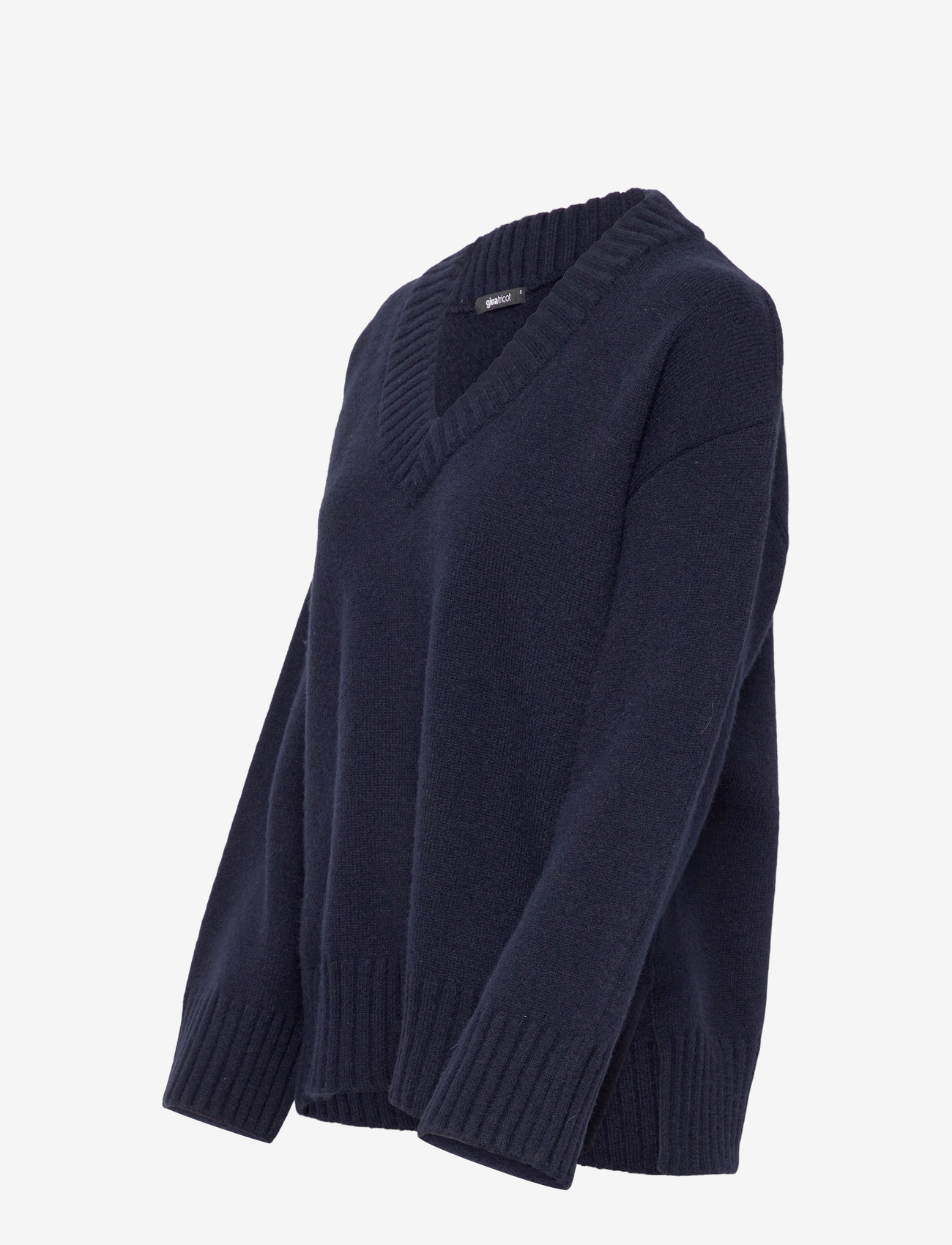 Gina Tricot - V-neck knitted sweater - stickade tröjor - navy blazer (5853) - 2