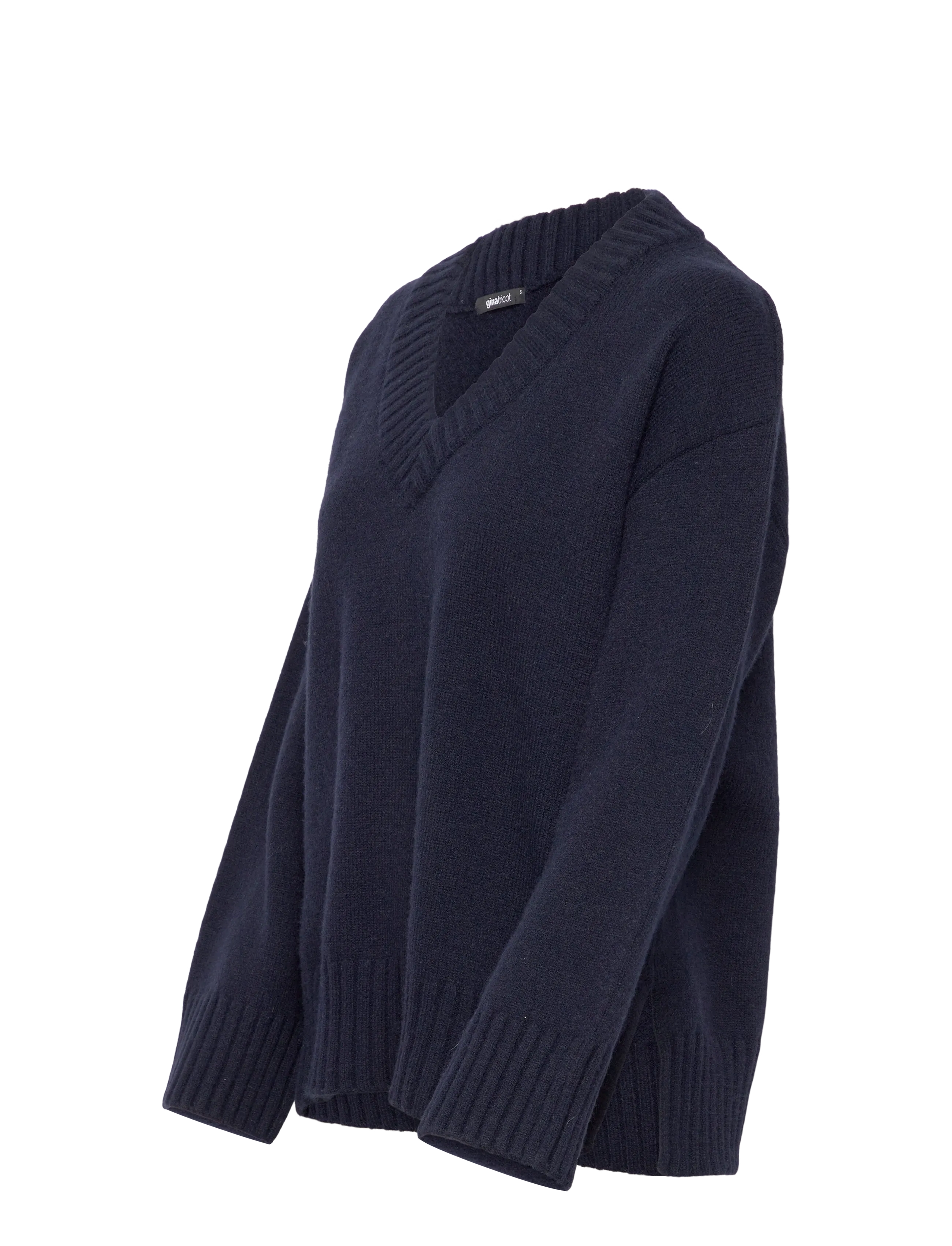 Gina Tricot - V-neck knitted sweater - striktrøjer - navy blazer (5853) - 3