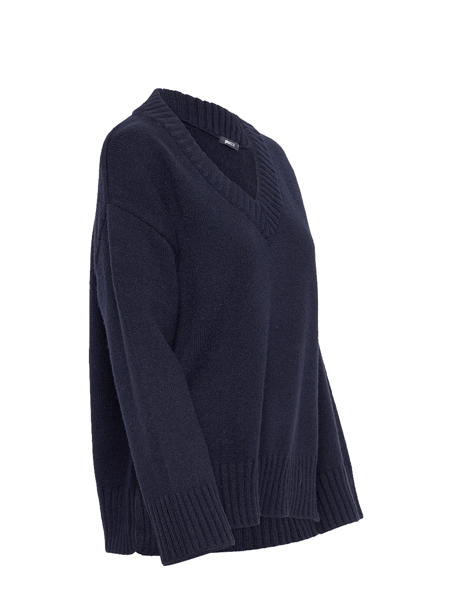 Gina Tricot - V-neck knitted sweater - pullover - navy blazer (5853) - 4