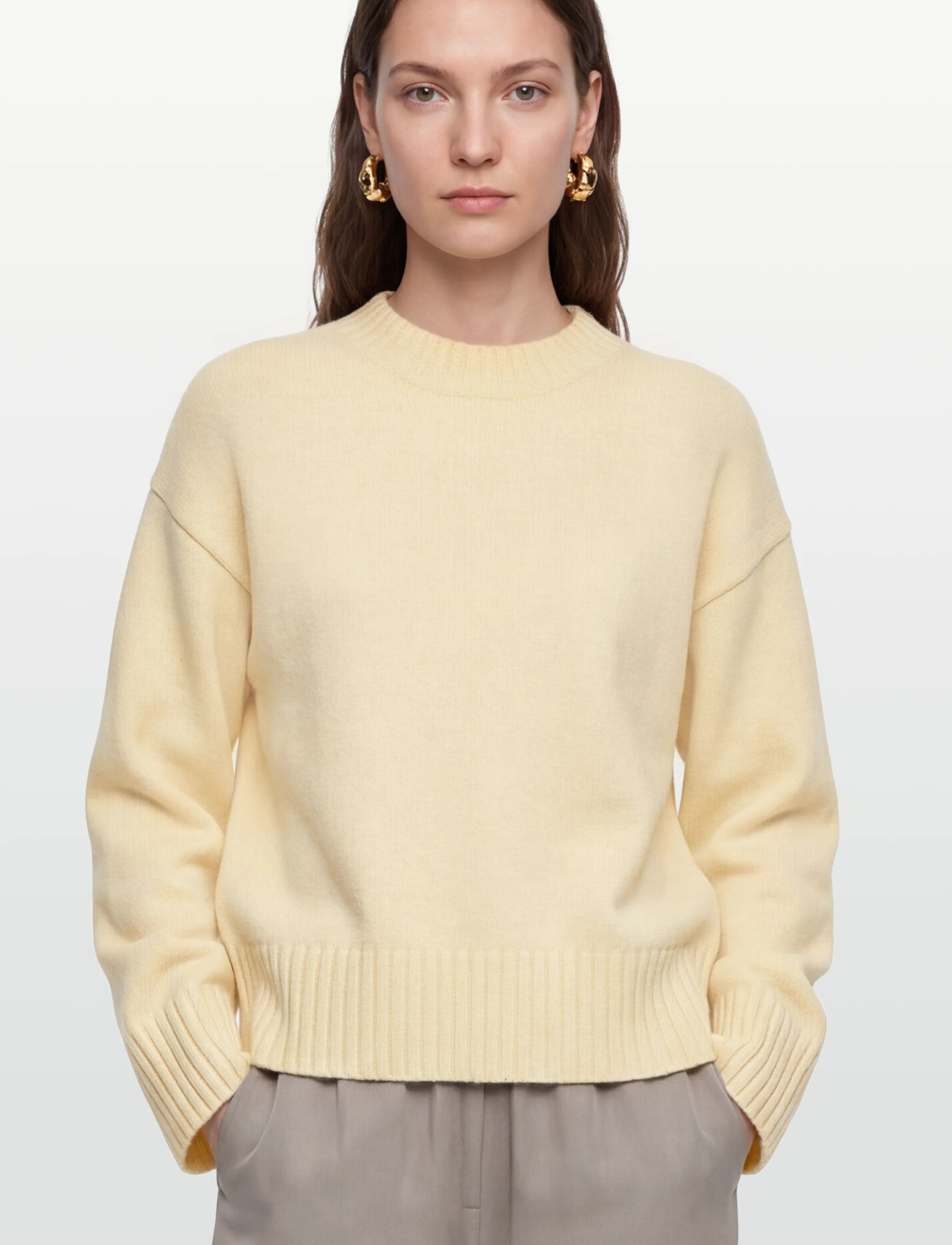 Gina Tricot - Crew neck knitted sweater - vanilla yellow (2011) - 3