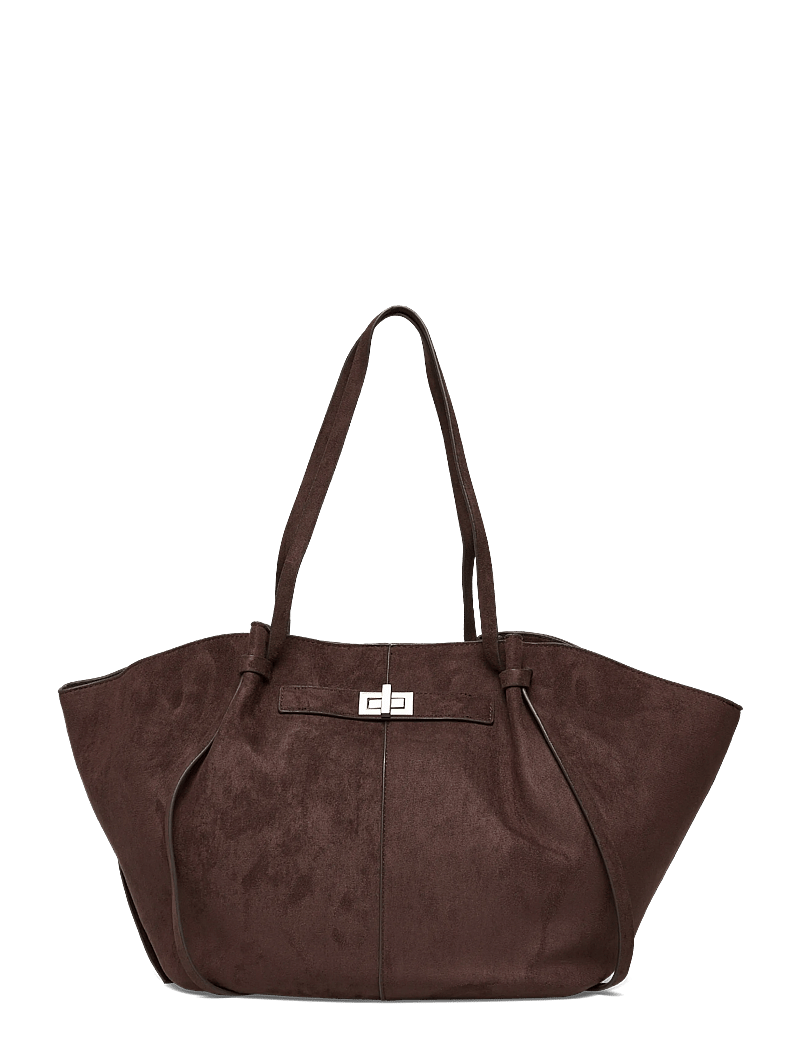 Gina Tricot - Long strap pu bag - shoppere - brown - 0