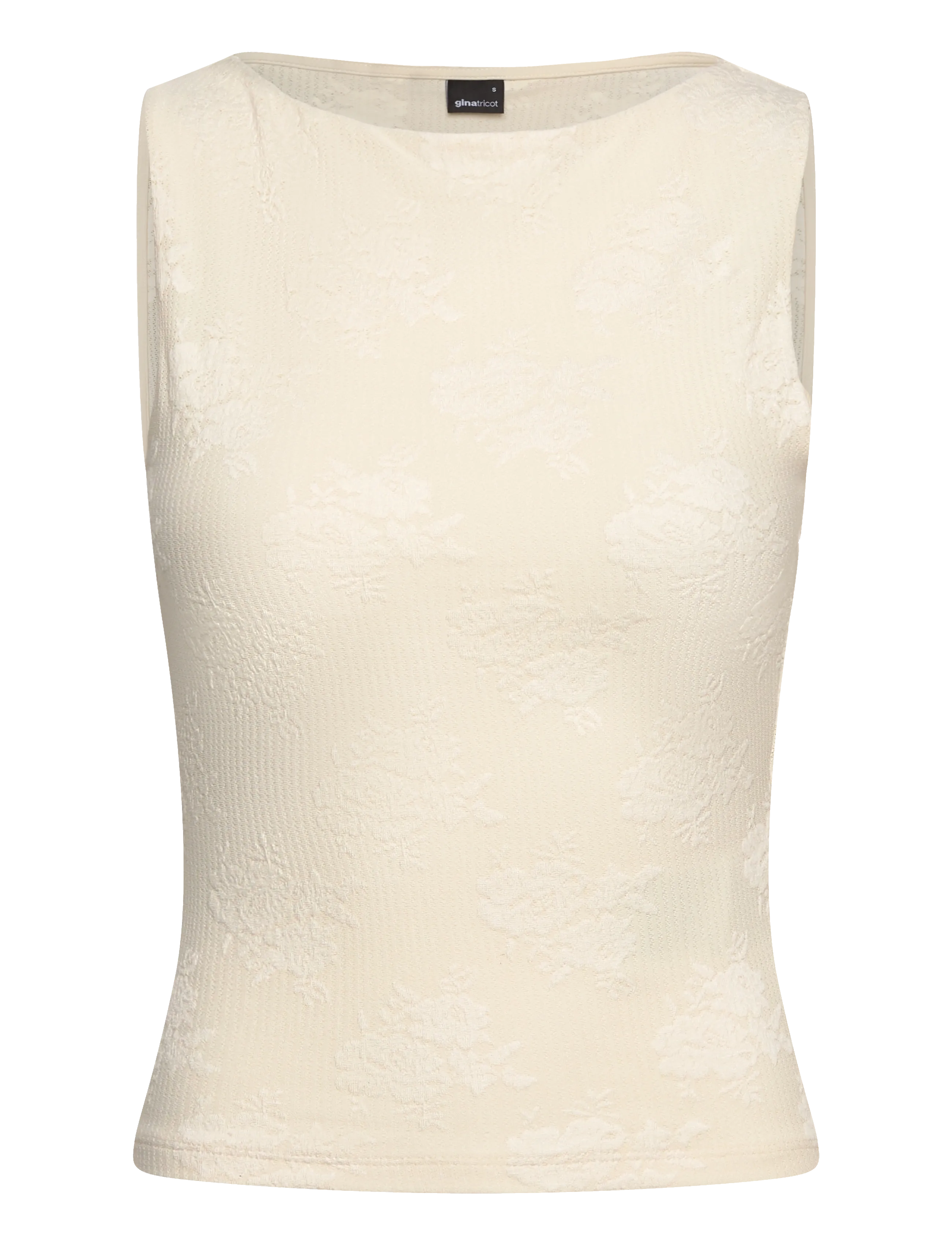 Gina Tricot Jacquard tank - Tøj - GARDENIA (1496) / cream
