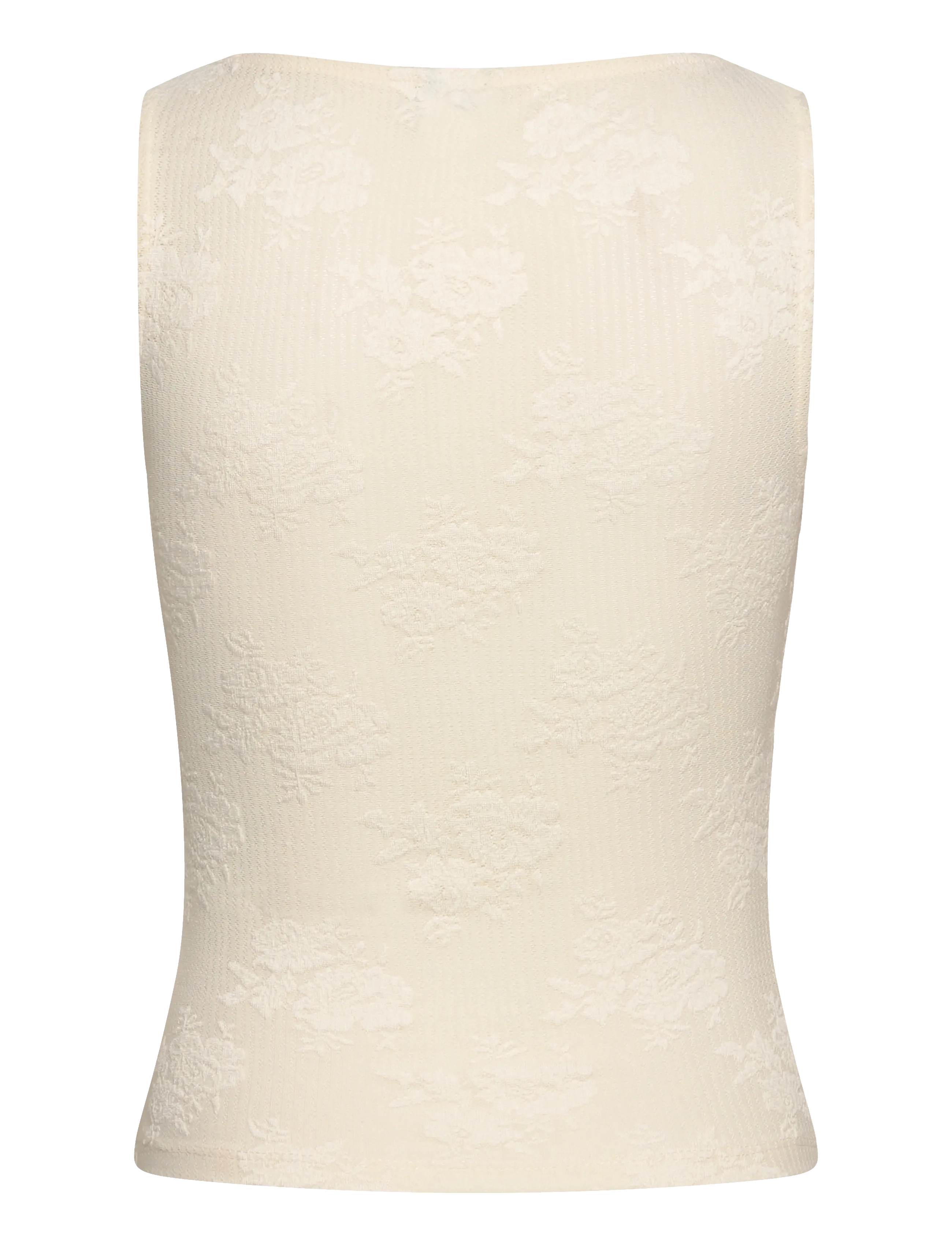 Gina Tricot - Jacquard tank - topid ja varrukateta alussärgid - gardenia (1496) - 2
