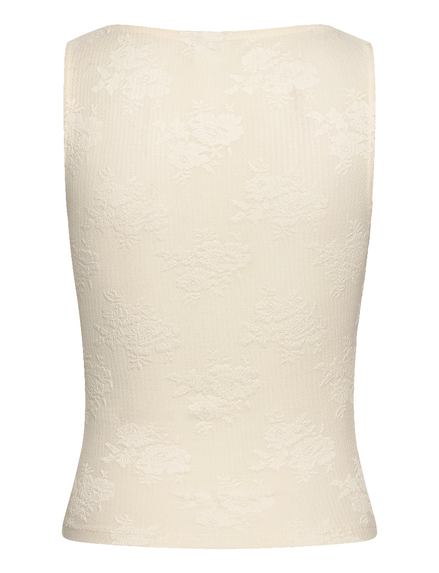 Gina Tricot - Jacquard tank - tanktops - gardenia (1496) - 2