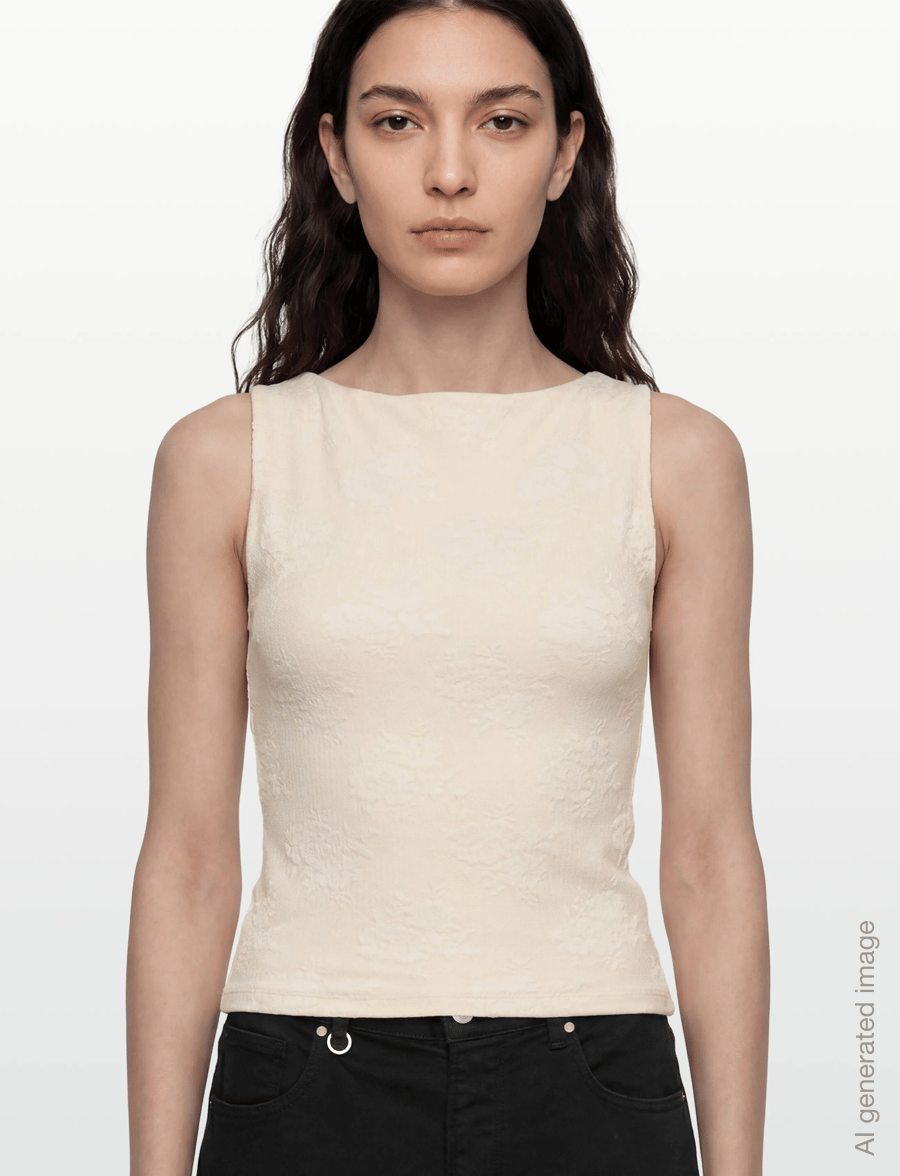 Gina Tricot - Jacquard tank - tanktops - gardenia (1496) - 3