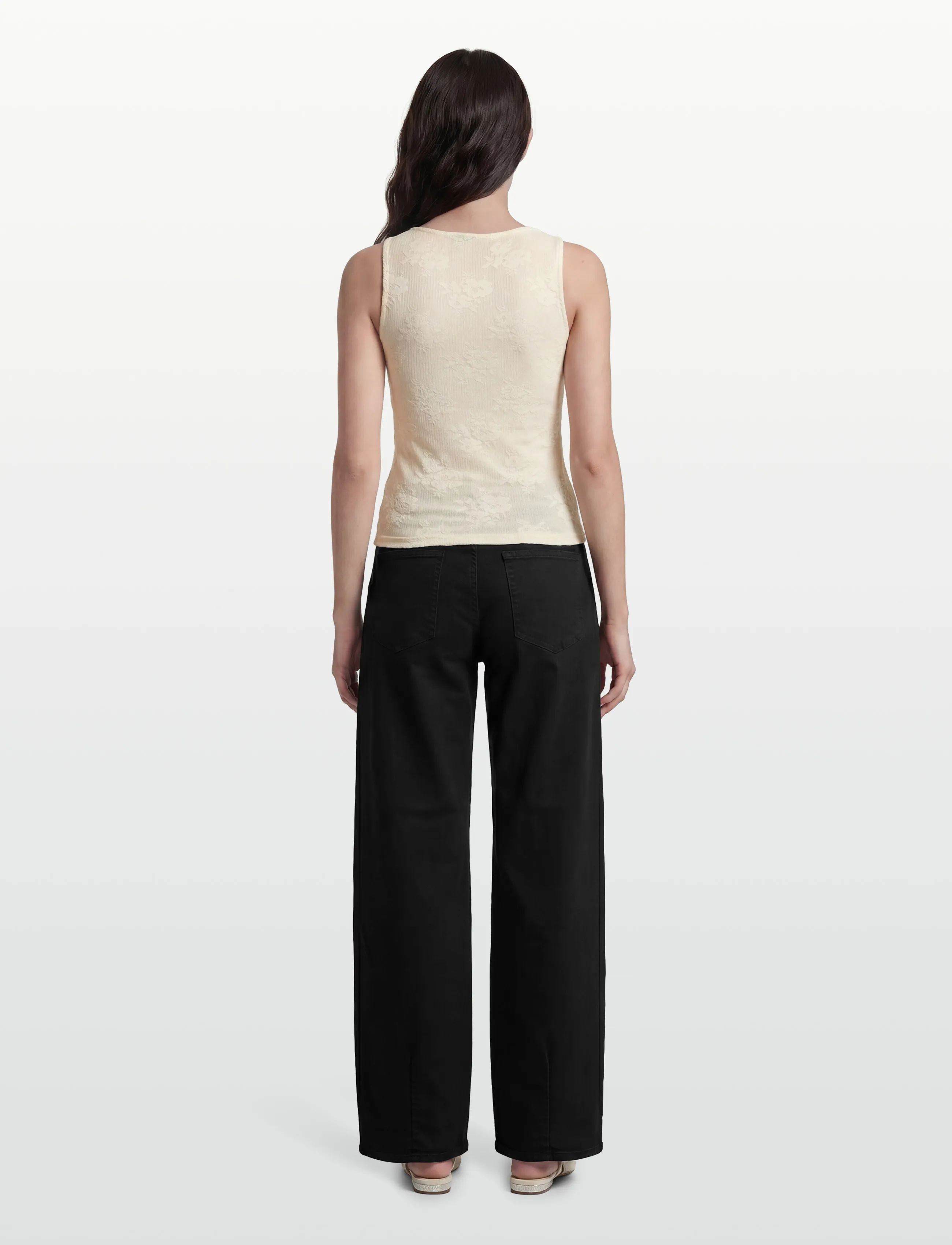 Gina Tricot Jacquard Tank linnen dam – bild 3