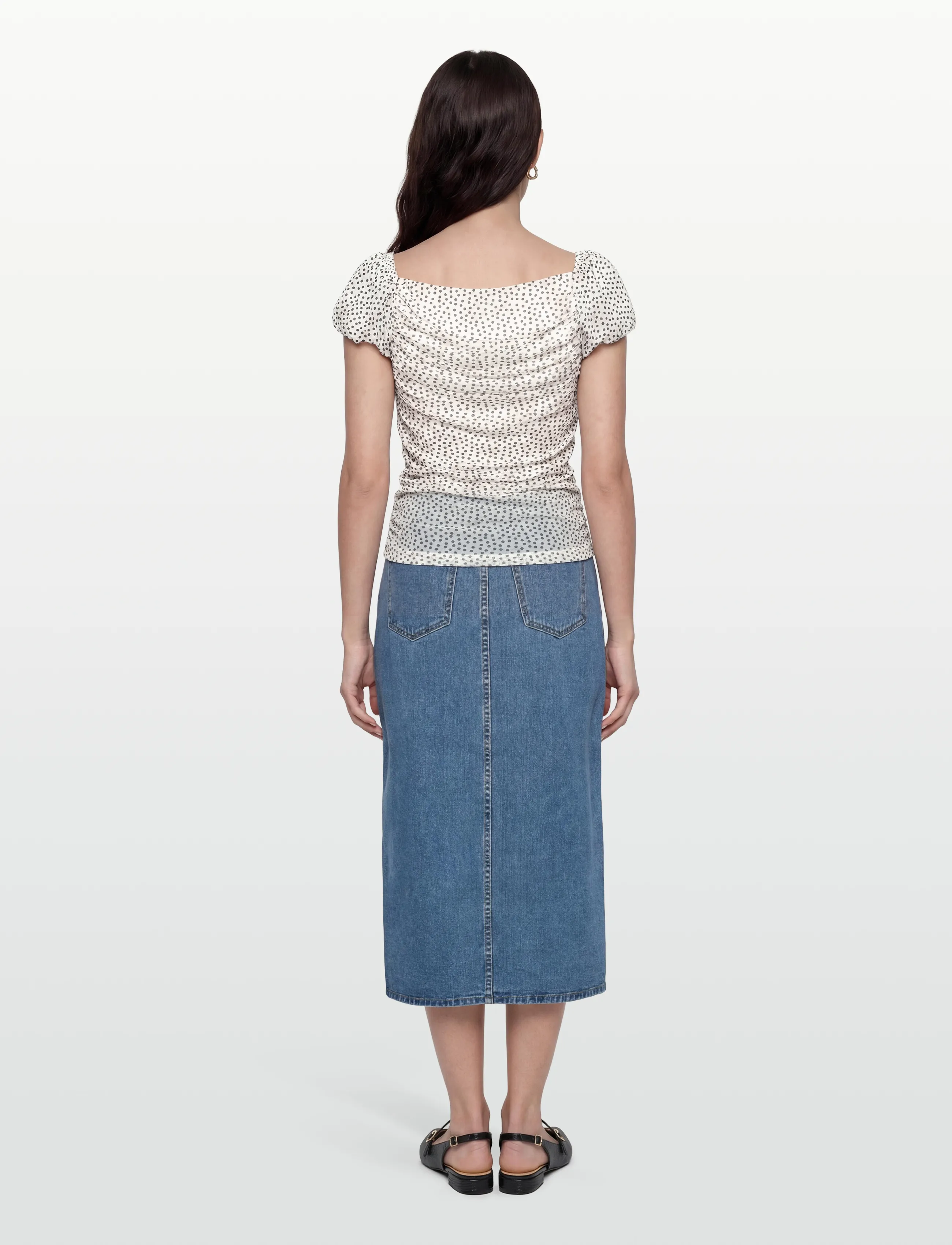 Gina Tricot Puff Sleeve Mesh Top blusar dam – bild 3