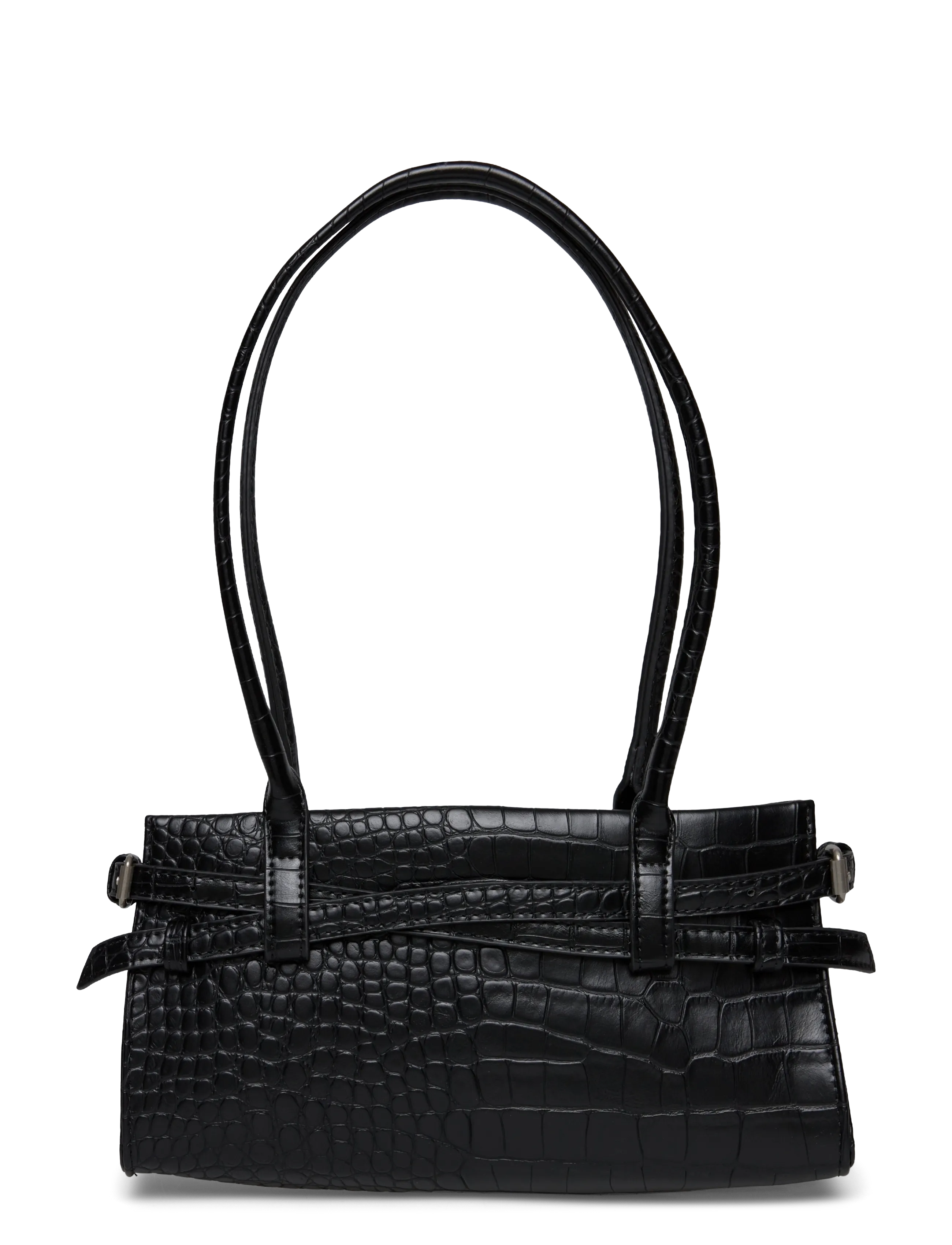 Gina Tricot Croco buckle shoulder bag - Jõulukingid - BLACK (9000) / black