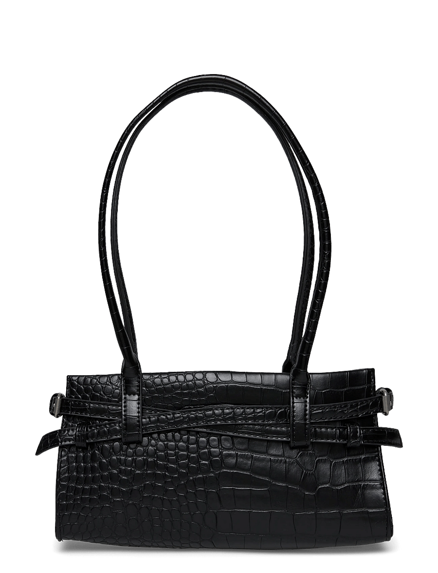 Gina Tricot - Croco buckle shoulder bag - mode trends - black (9000) - 0
