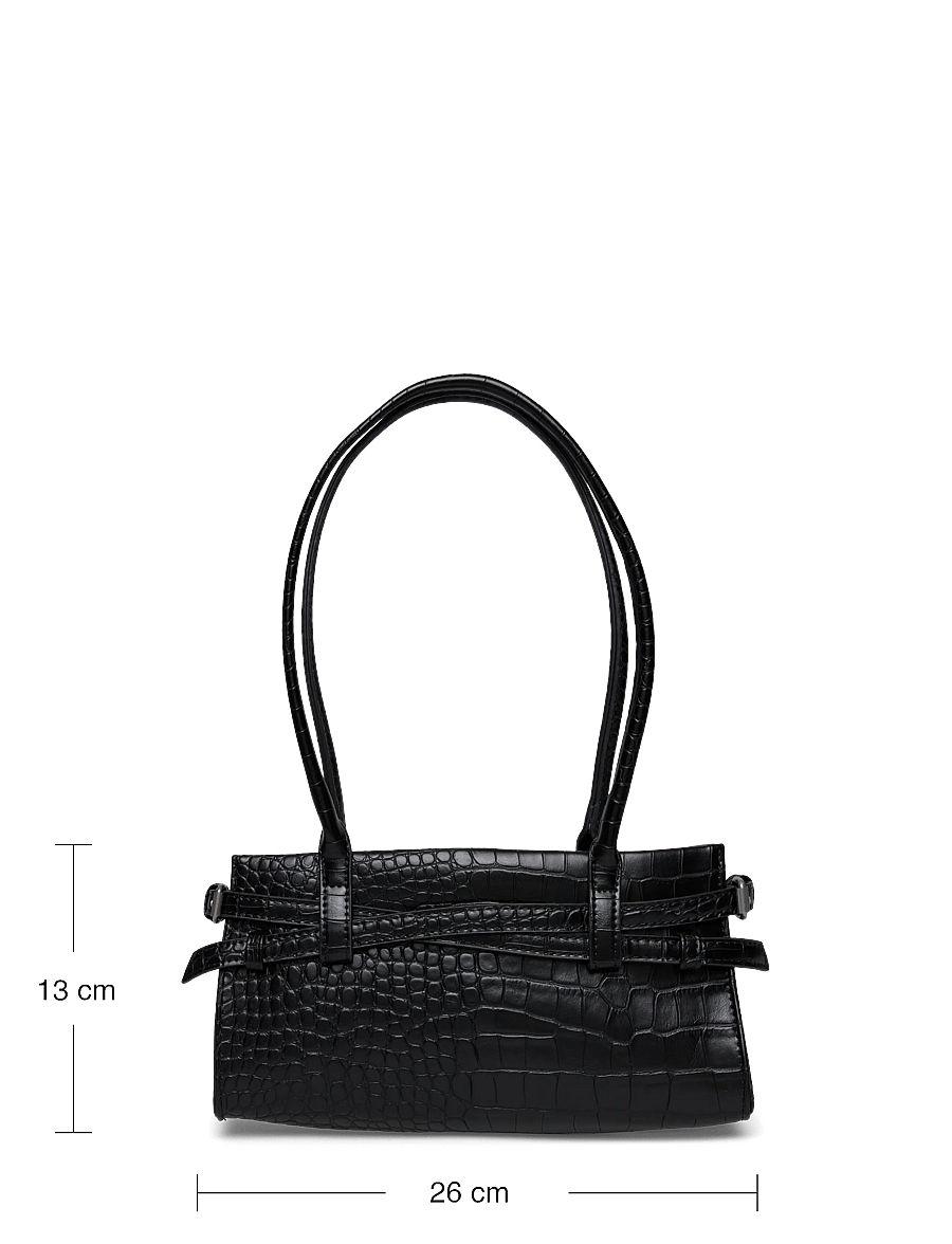 Gina Tricot - Croco buckle shoulder bag - mode trends - black (9000) - 3