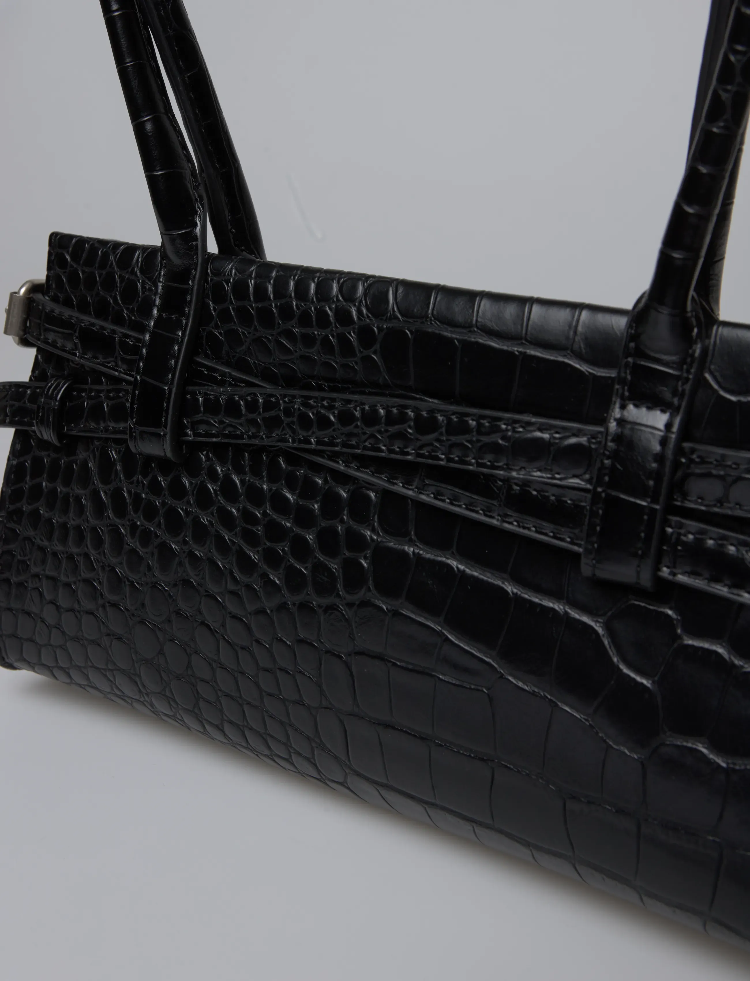 Gina Tricot - Croco buckle shoulder bag - modetrender - black (9000) - 4