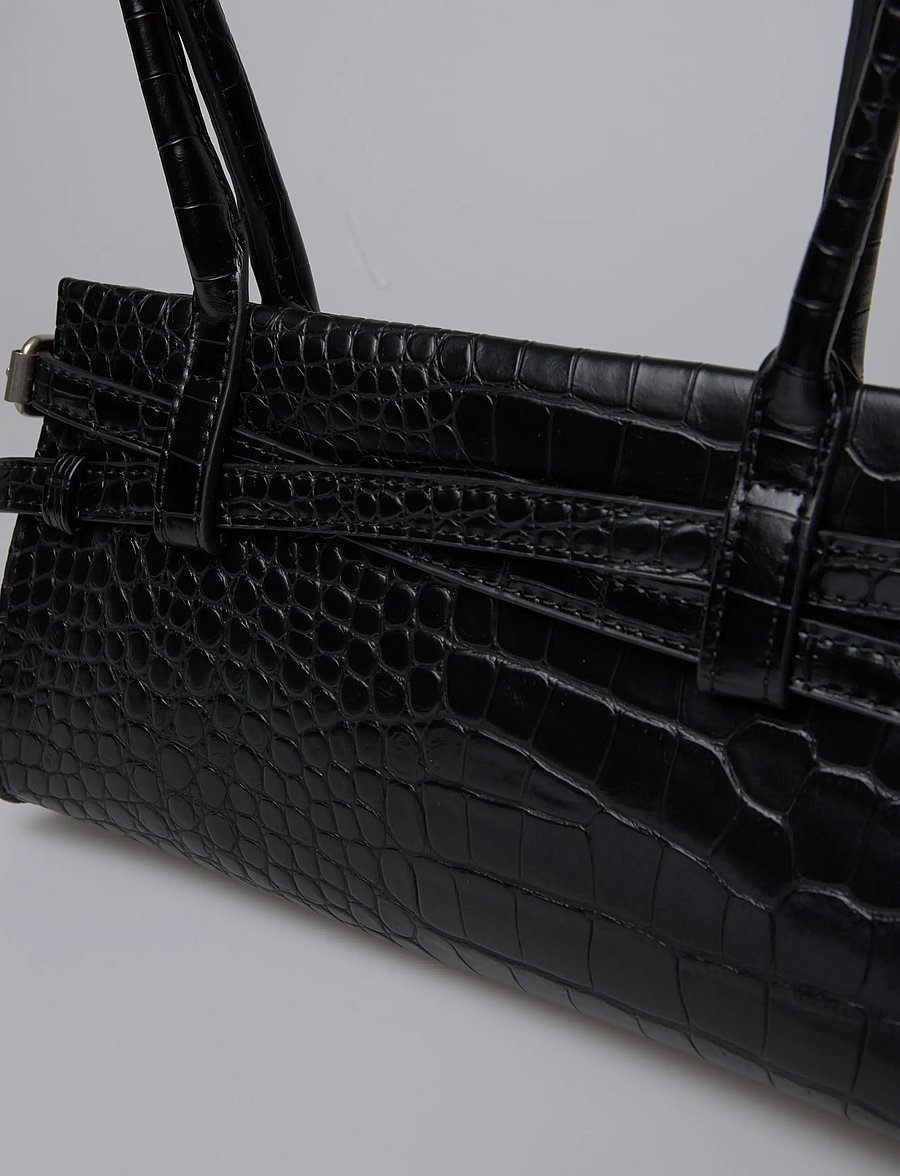 Gina Tricot - Croco buckle shoulder bag - mode trends - black (9000) - 4