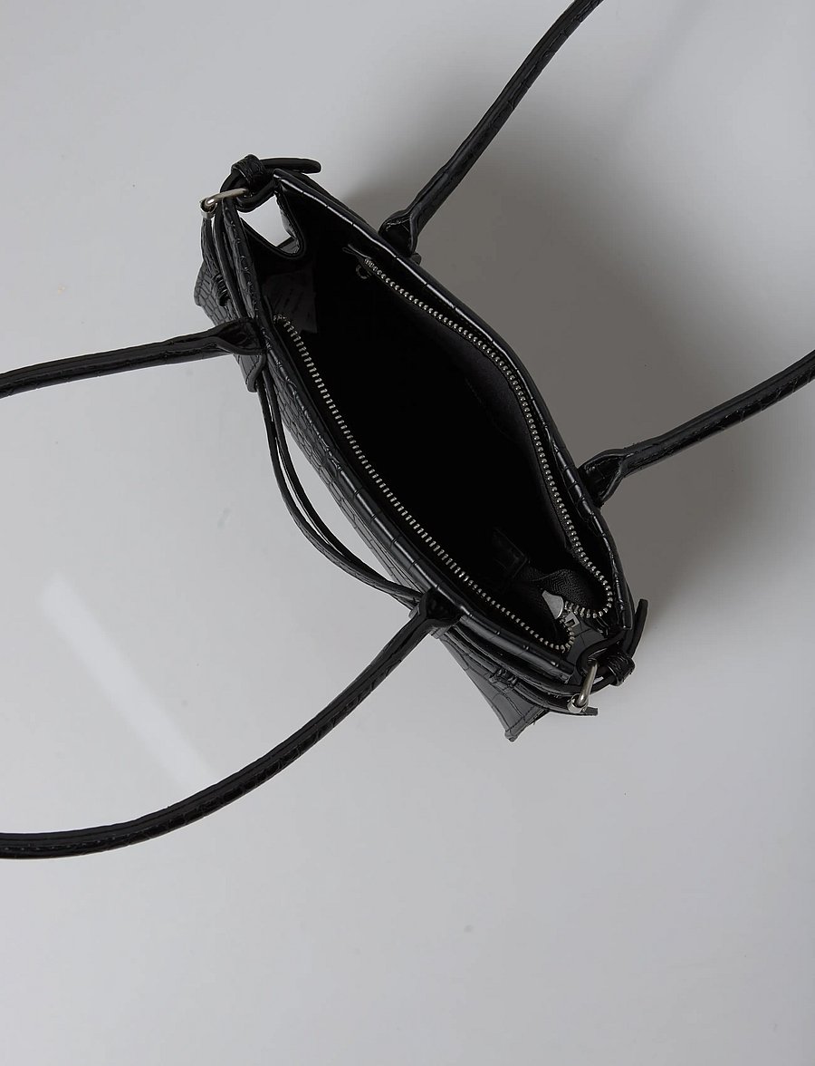 Gina Tricot - Croco buckle shoulder bag - mode trends - black (9000) - 5