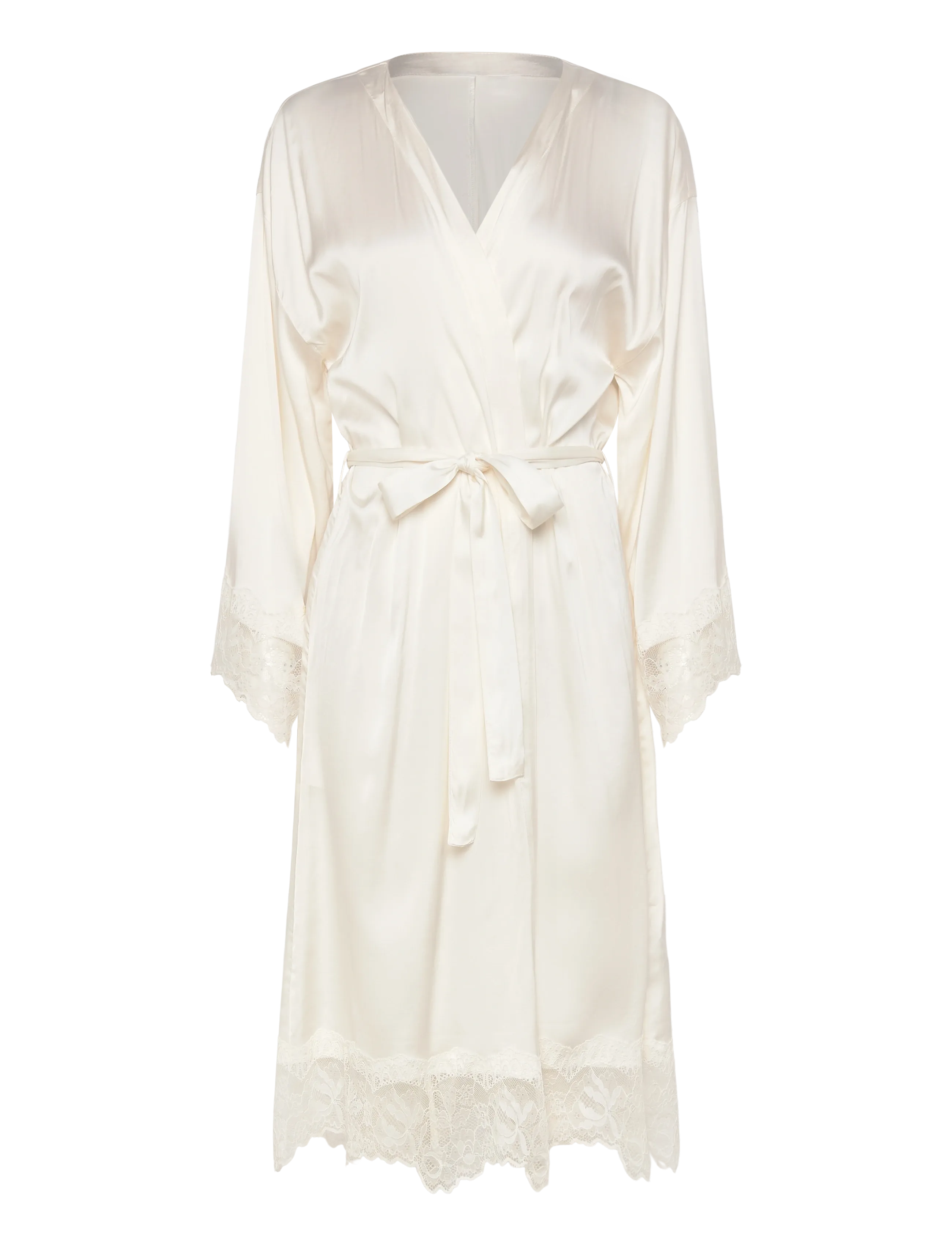 Gina Tricot Satin loungewear robe - Unterwäsche - GARDENIA (1496) / white